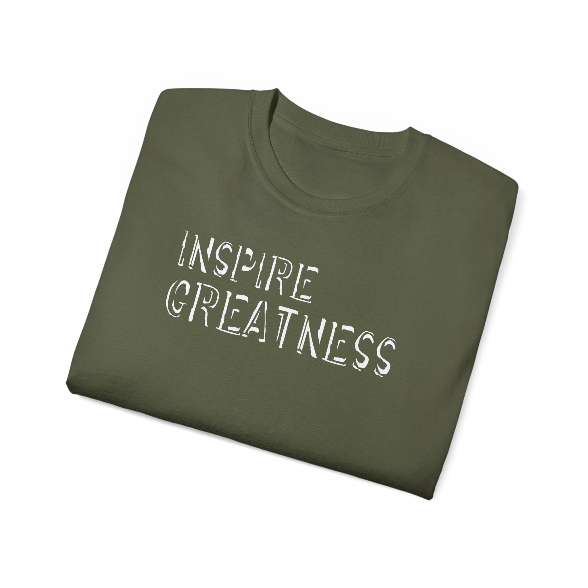 Inspire Greatness Cotton Tee — Motivational Graphic Shirt