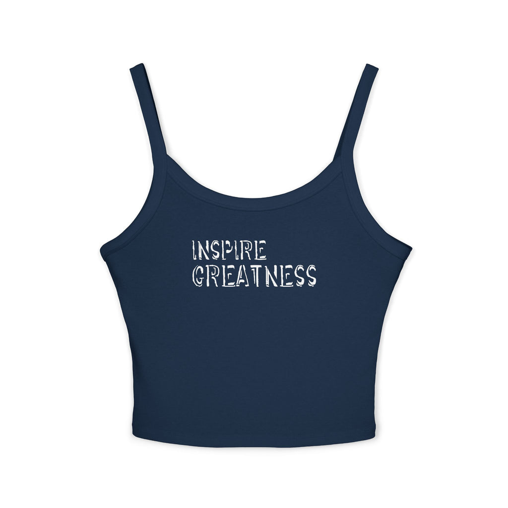 Inspire Greatness Tank Top — Women's Inspirational Spaghetti Strap Crop