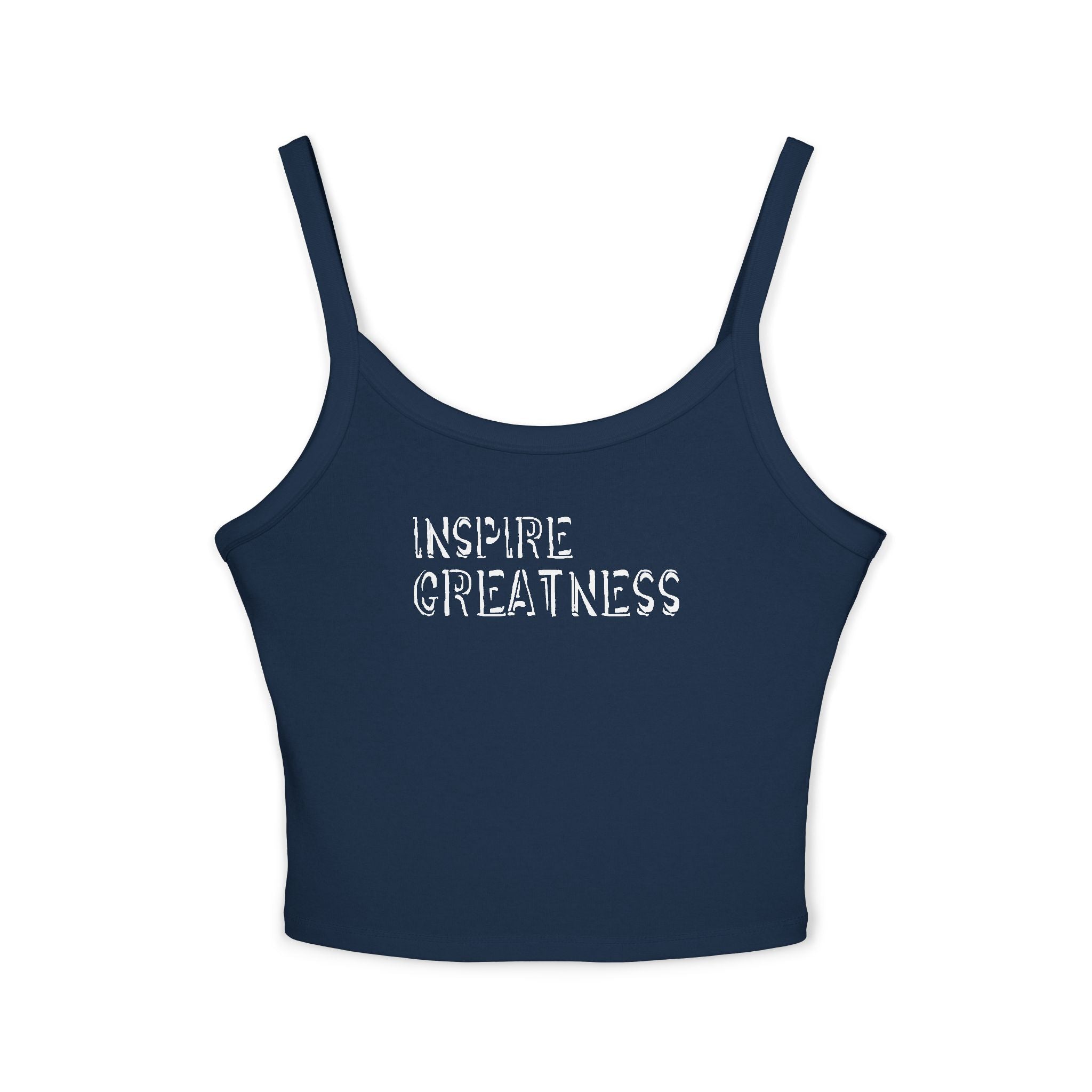 Inspire Greatness Tank Top — Women's Inspirational Spaghetti Strap Crop