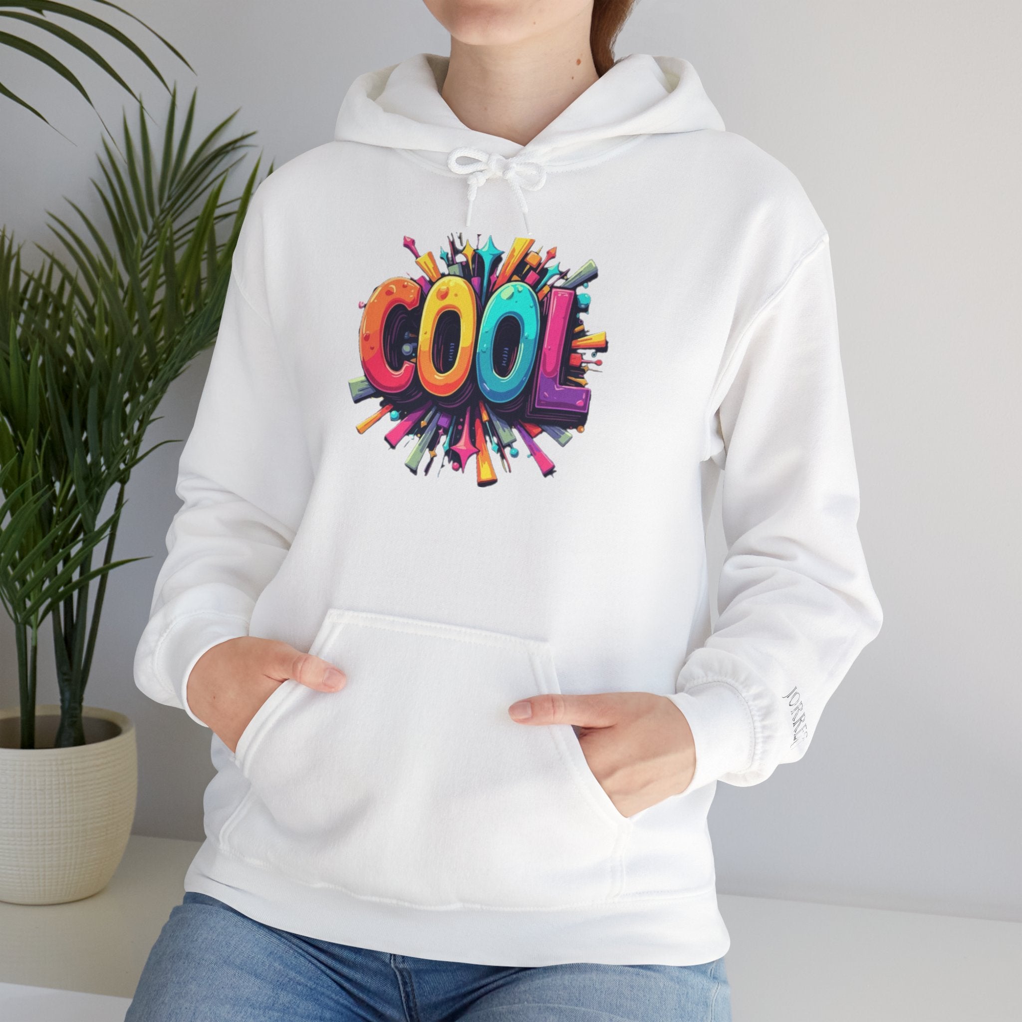 Cool Color Burst Hoodie – Graphic "COOL" Pullover