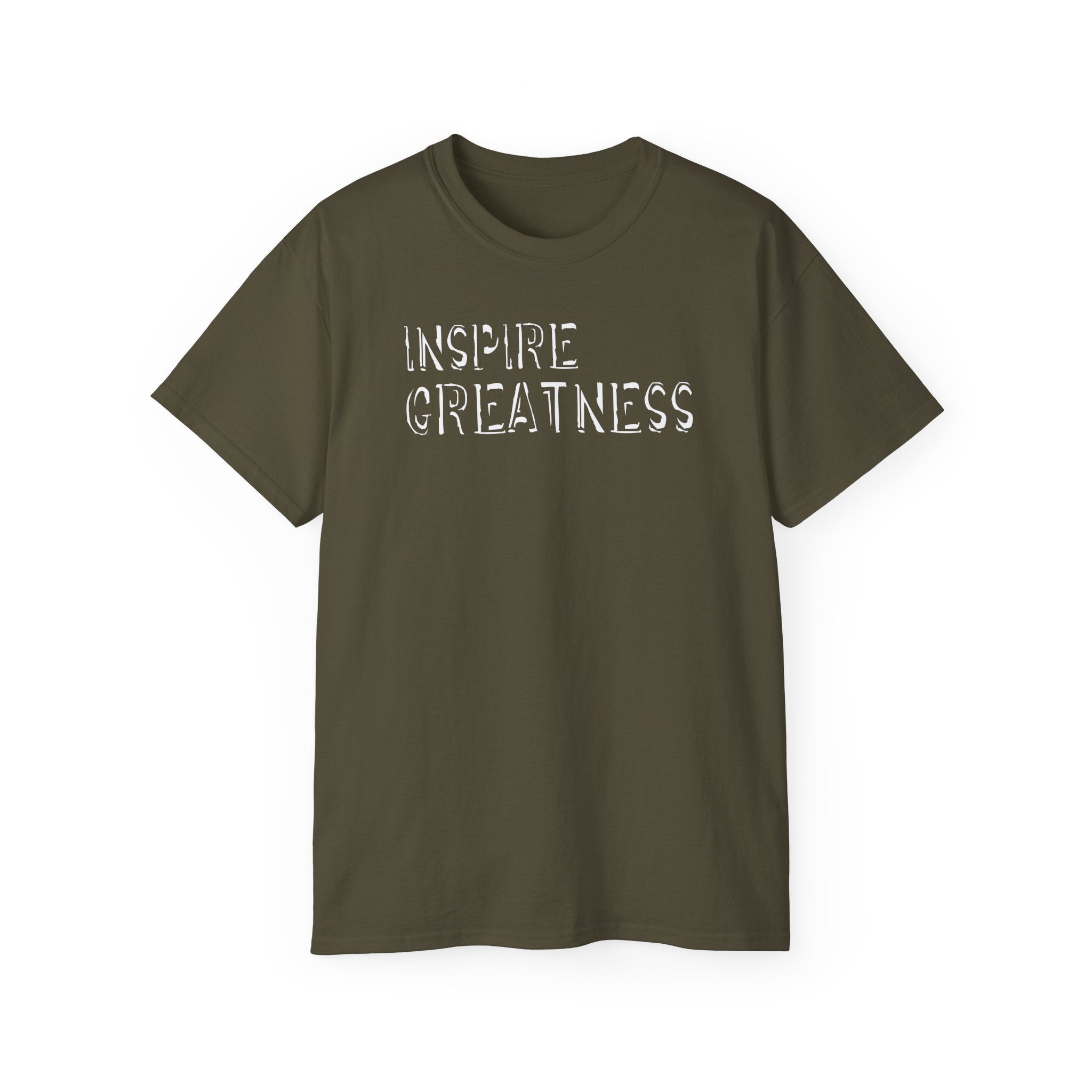 Inspire Greatness Cotton Tee — Motivational Graphic Shirt
