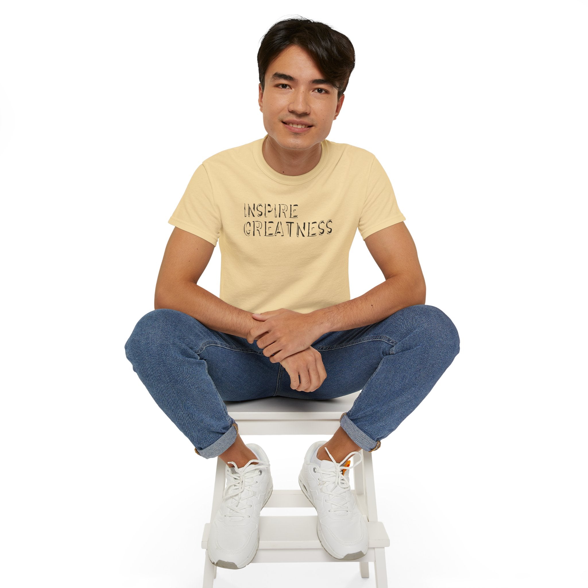 Inspire Greatness Cotton Tee — Motivational Graphic Shirt