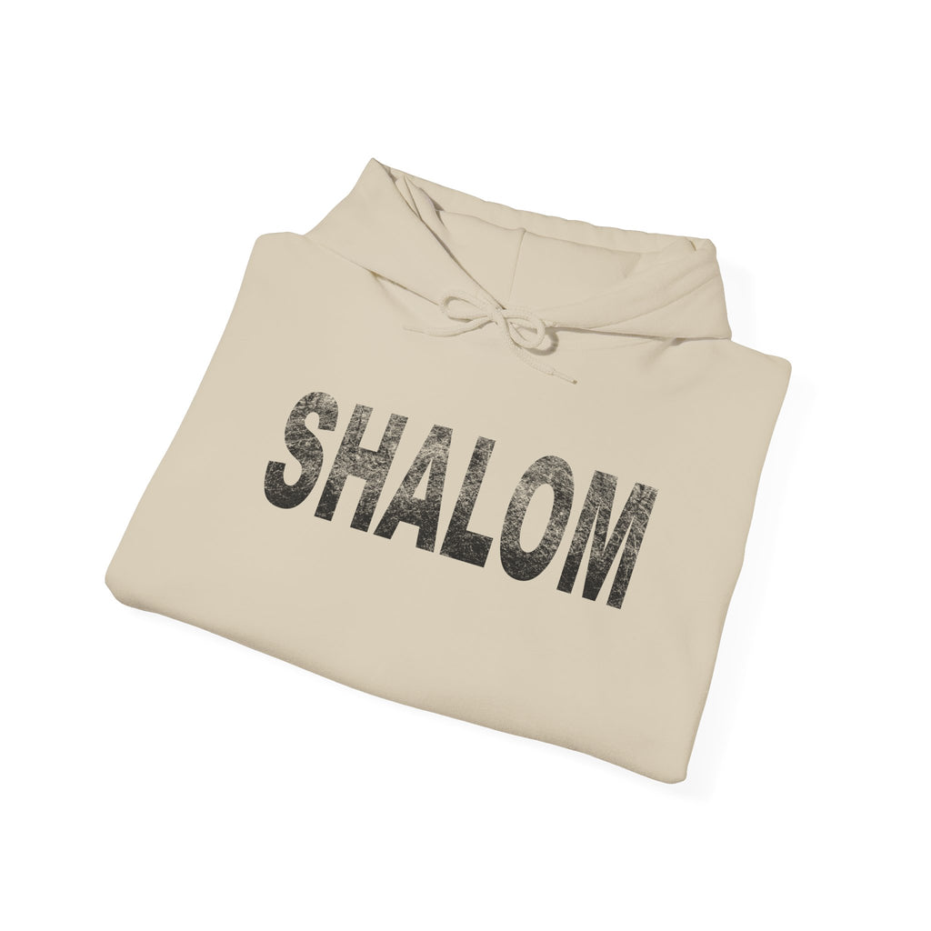 Shalom Hoodie — Cozy Hebrew Greeting Sweatshirt