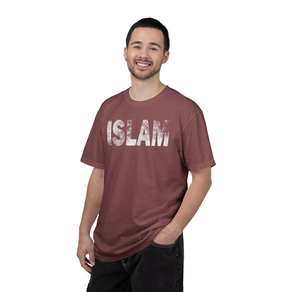 Islam Graphic T-Shirt — Distressed Block Letter Faith Tee