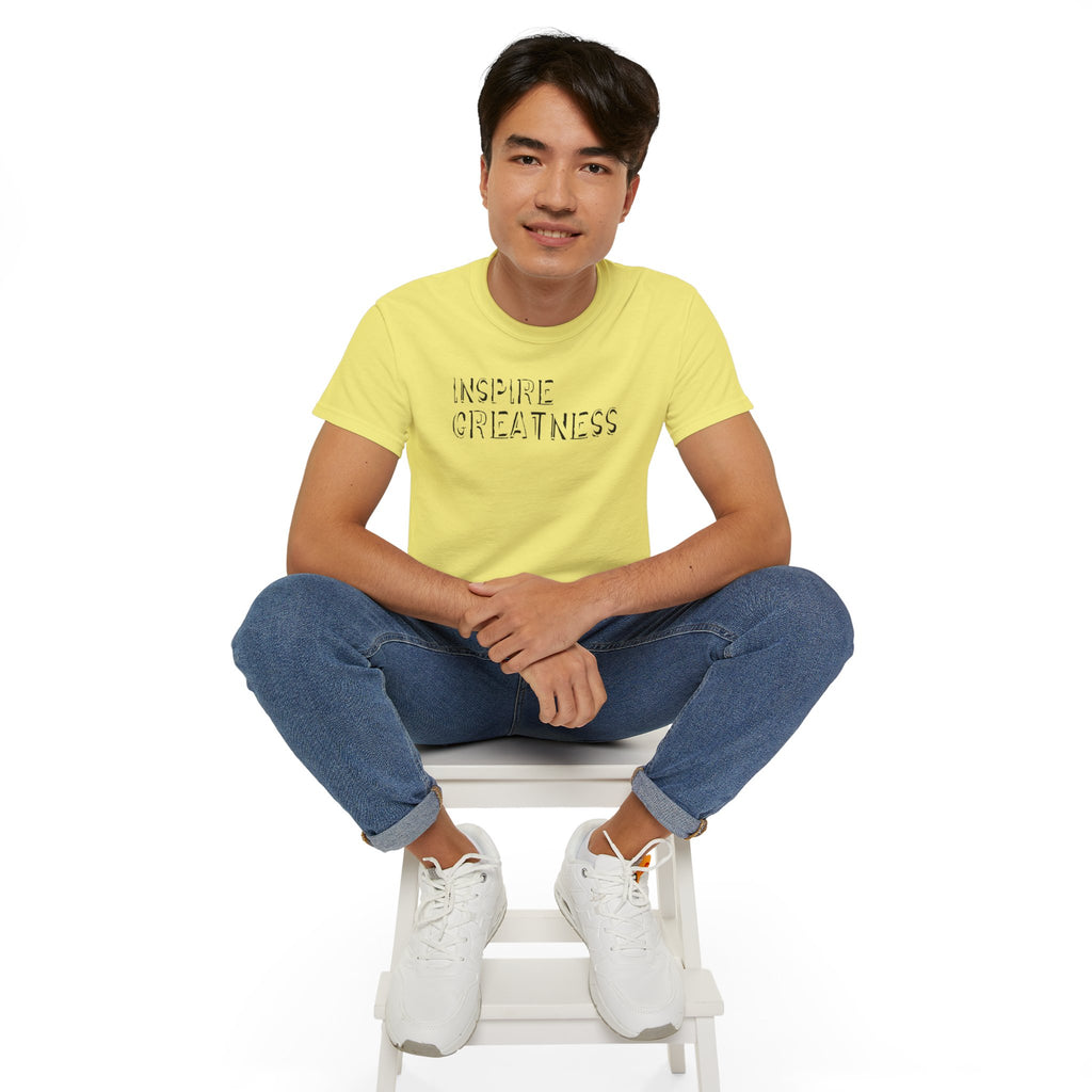 Inspire Greatness Cotton Tee — Motivational Graphic Shirt