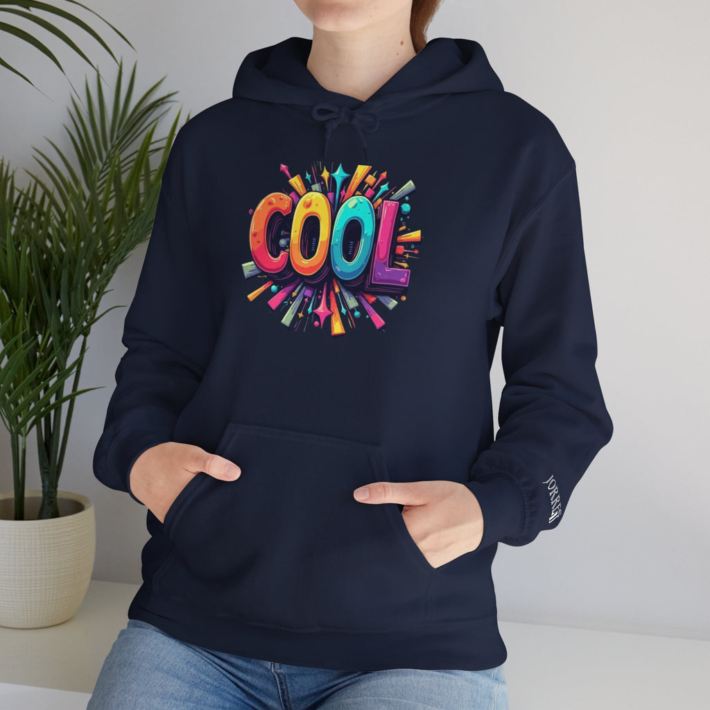 Cool Color Burst Hoodie – Graphic "COOL" Pullover