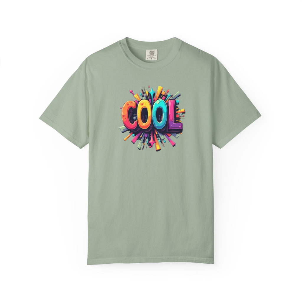 Cool Graphic T-Shirt — Colorful 3D Retro Text Tee