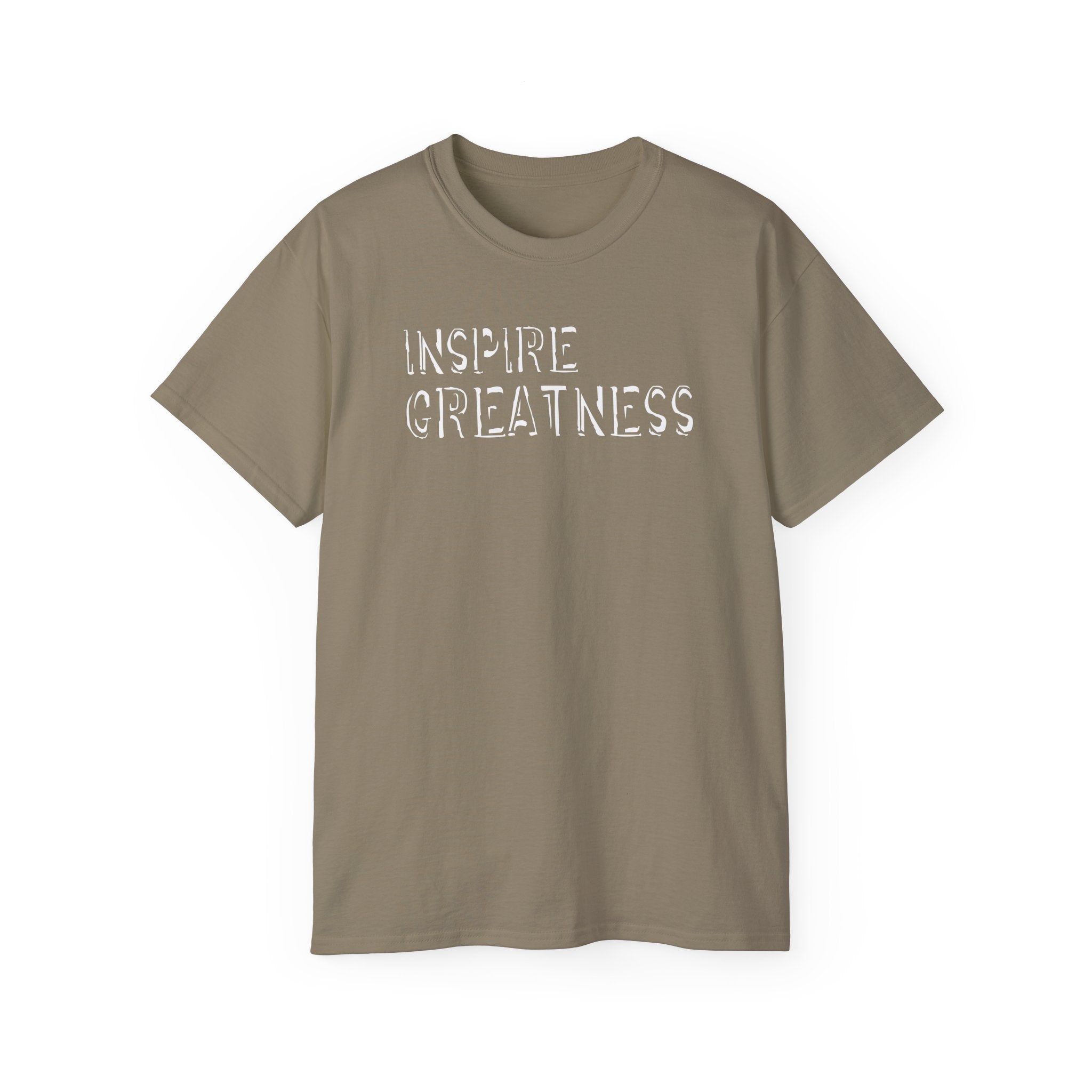 Inspire Greatness Cotton Tee — Motivational Graphic Shirt