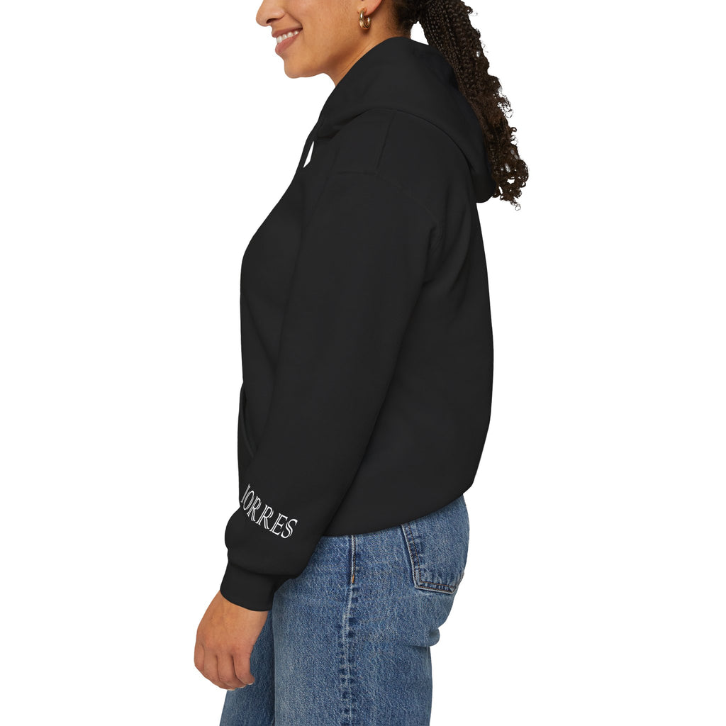 Hoodie — Minimal Black Jorres Sleeve Logo Hooded Sweatshirt