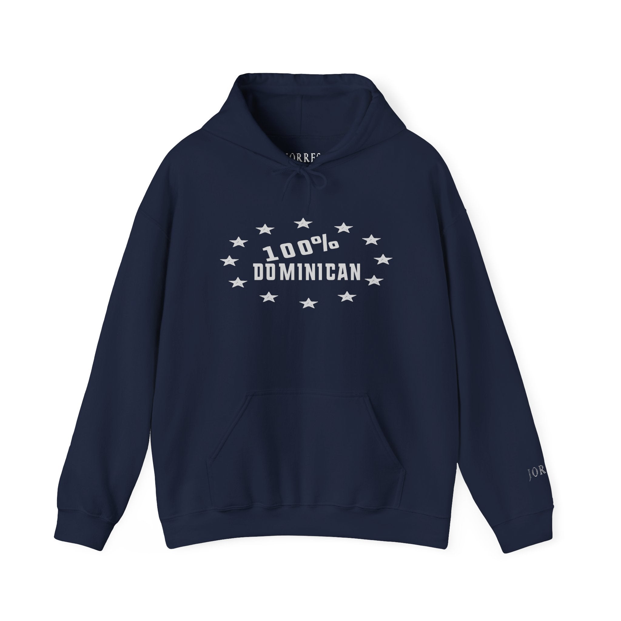 Dominican Pride Hoodie — "100% Dominican" Pullover Hooded Sweatshirt