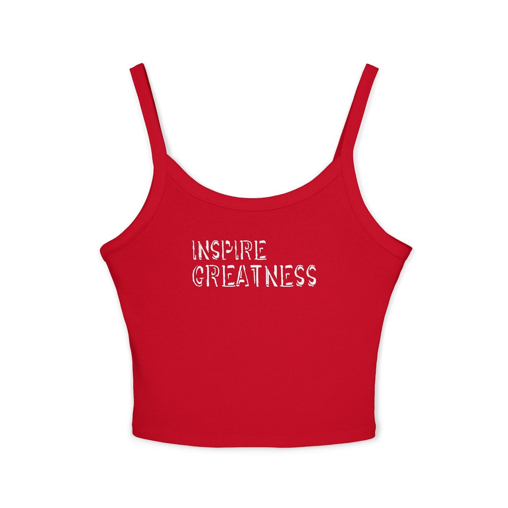 Inspire Greatness Tank Top — Women's Inspirational Spaghetti Strap Crop