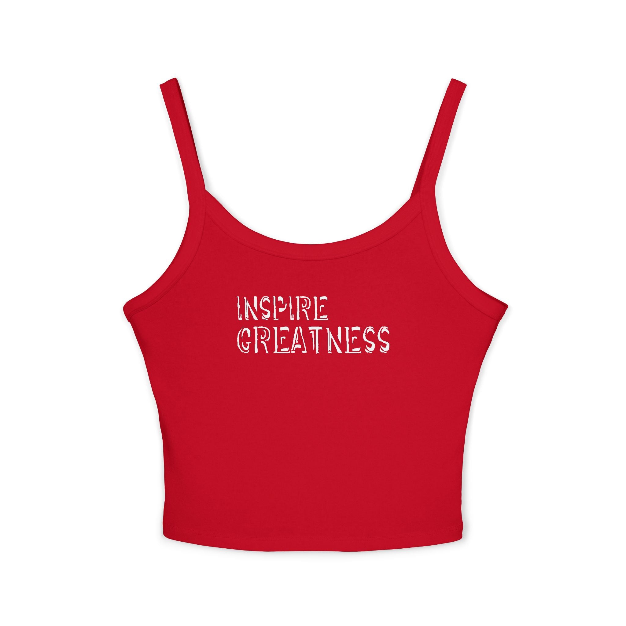 Inspire Greatness Tank Top — Women's Inspirational Spaghetti Strap Crop