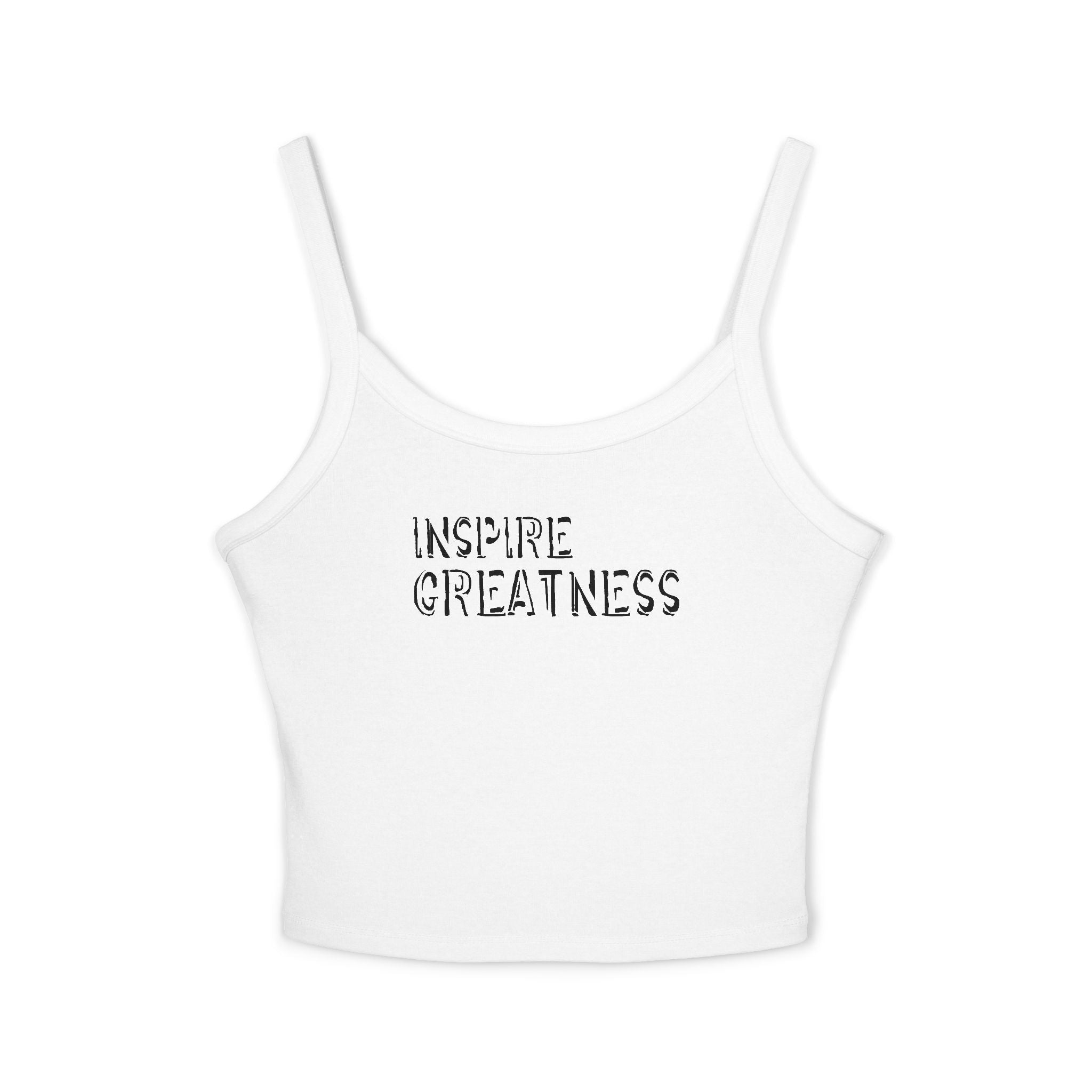 Inspire Greatness Tank Top — Women's Inspirational Spaghetti Strap Crop