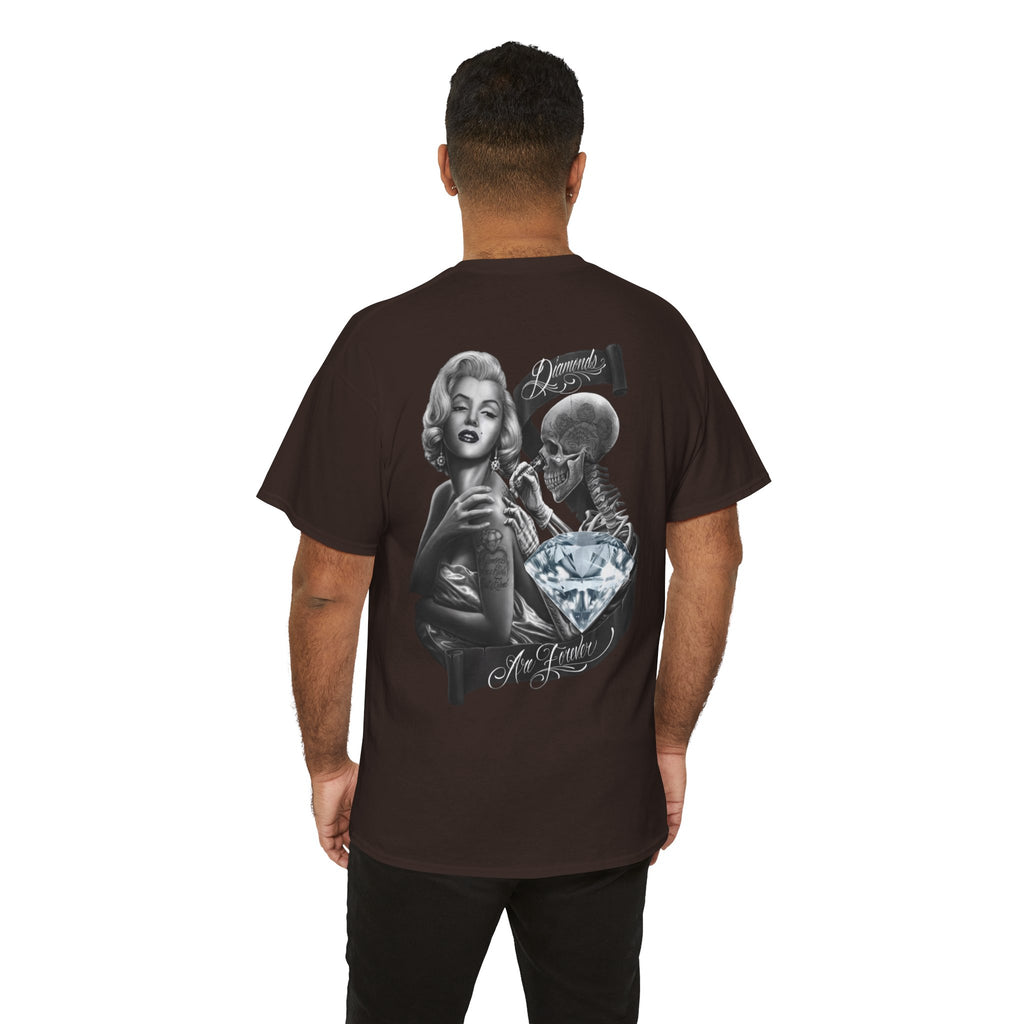 Graphic Tee — Marilyn, Skull & Diamond Vintage Chicano Art Shirt