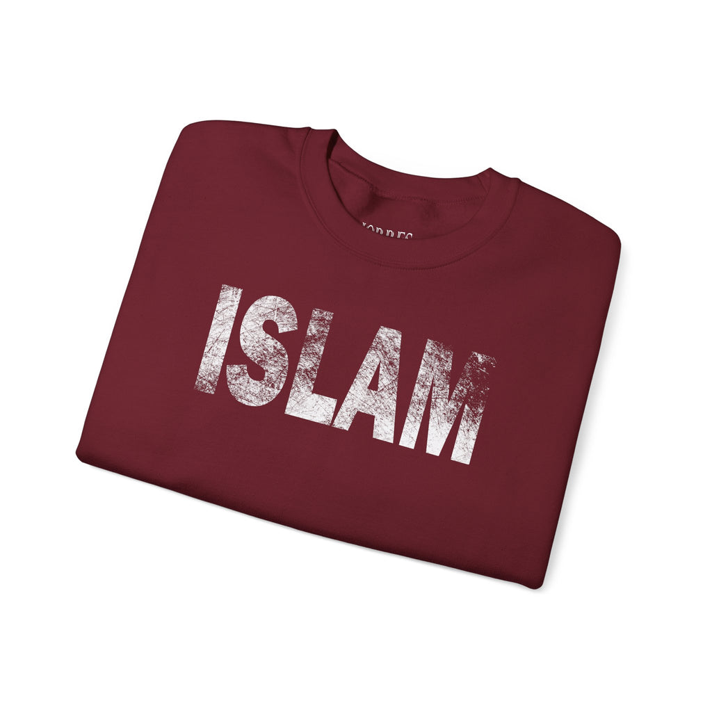 Islam Distressed Crewneck Sweatshirt — Minimal Faith Graphic Pullover