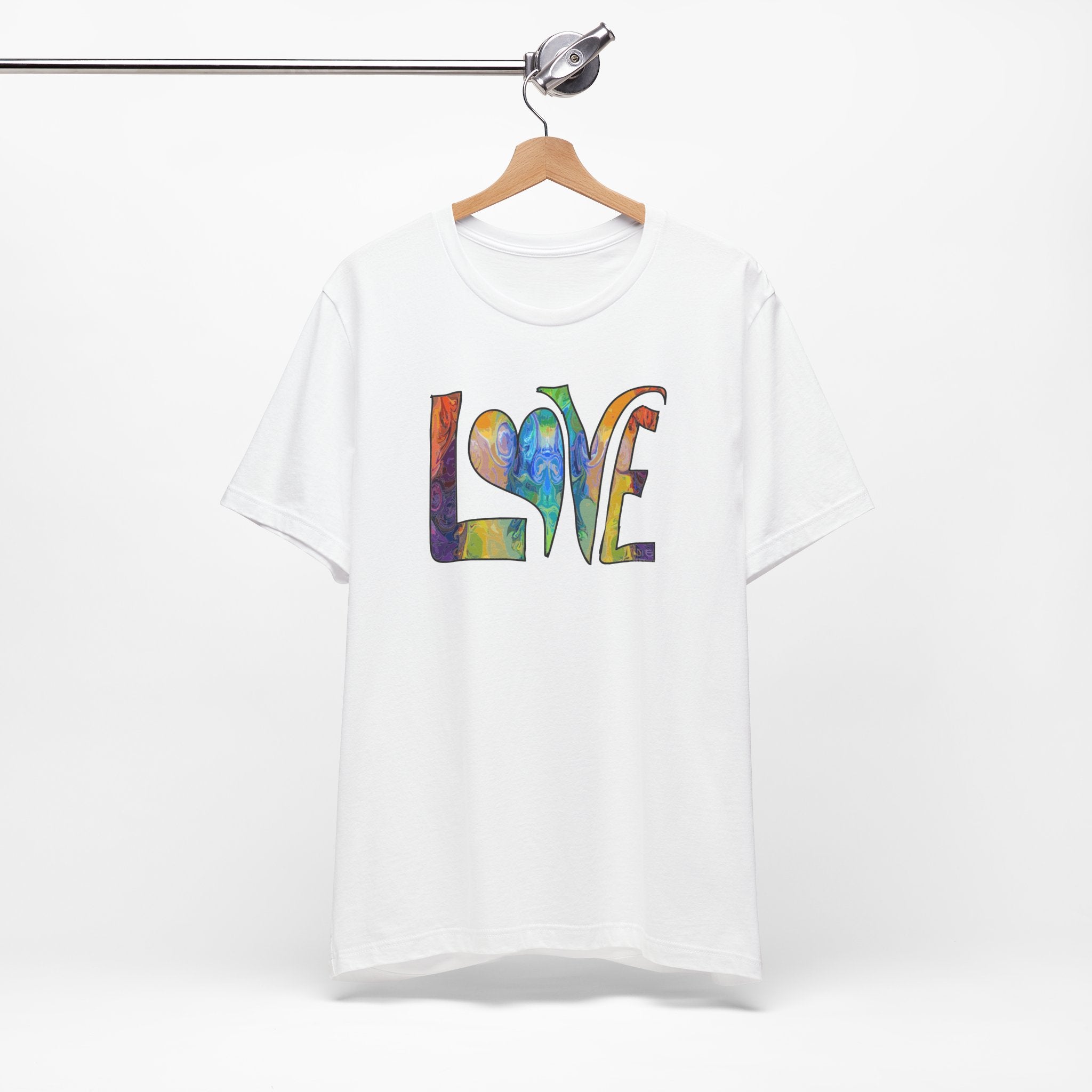 Love Rainbow T-Shirt — Colorful Heart 'LOVE' Graphic Tee