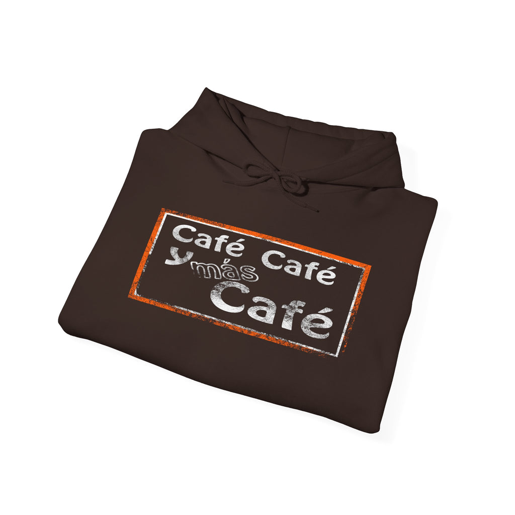 Cafe Café Hoodie — Retro Coffee Shop Logo Pullover