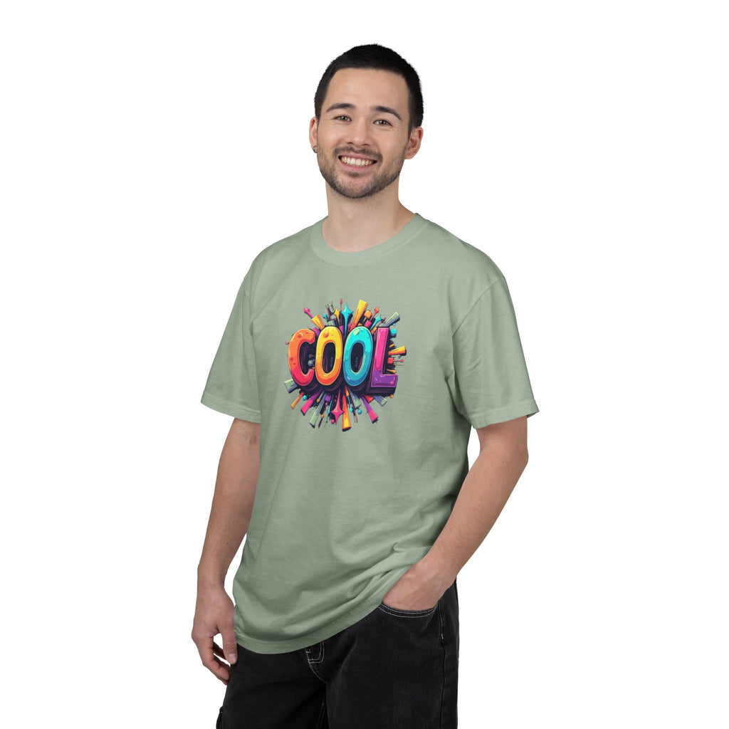 Cool Graphic T-Shirt — Colorful 3D Retro Text Tee