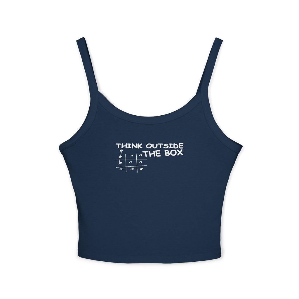 Think Outside The Box Tank Top — Women's Spaghetti Strap Crop