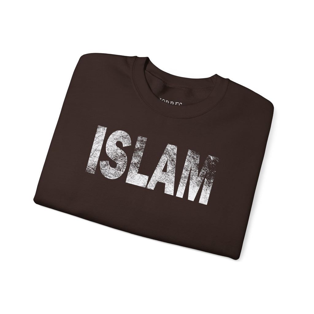 Islam Distressed Crewneck Sweatshirt — Minimal Faith Graphic Pullover