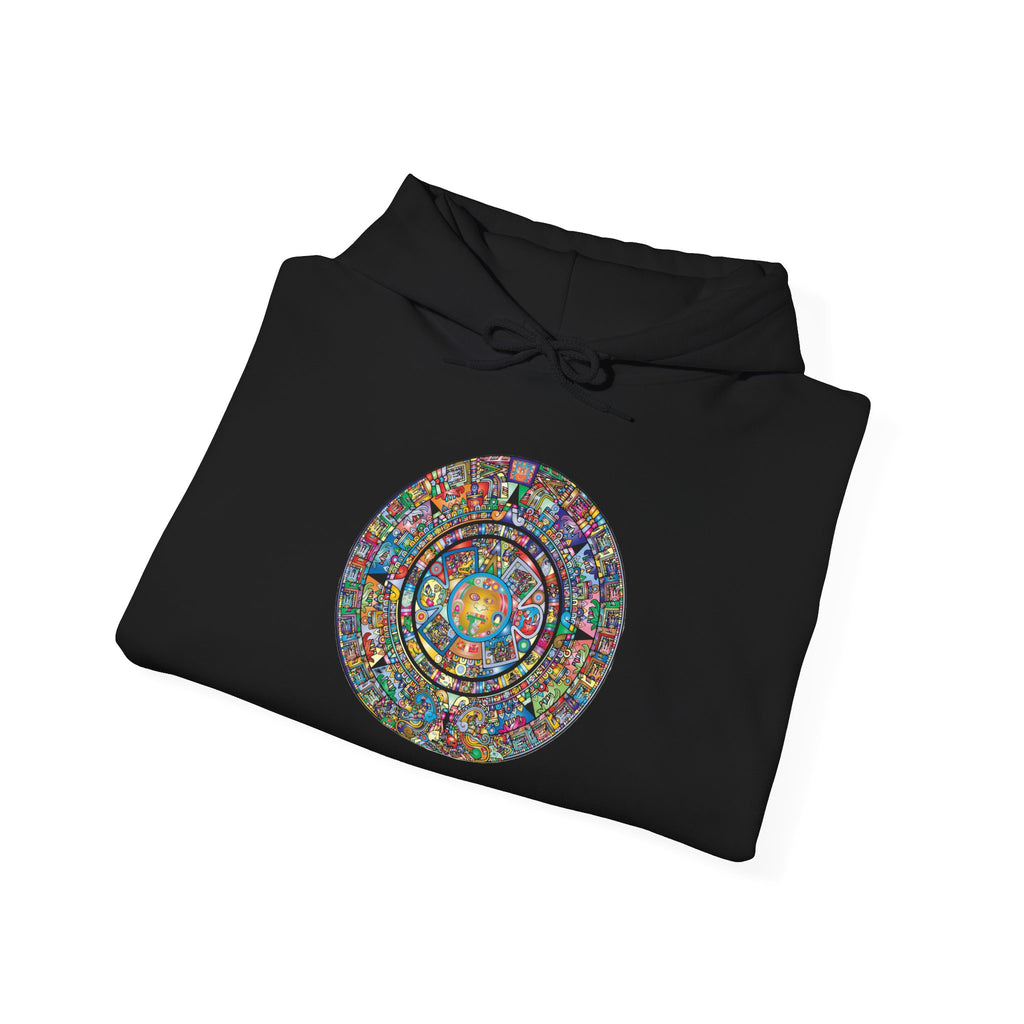 Mystic Mandala Hoodie — Colorful Spiritual Circle Graphic