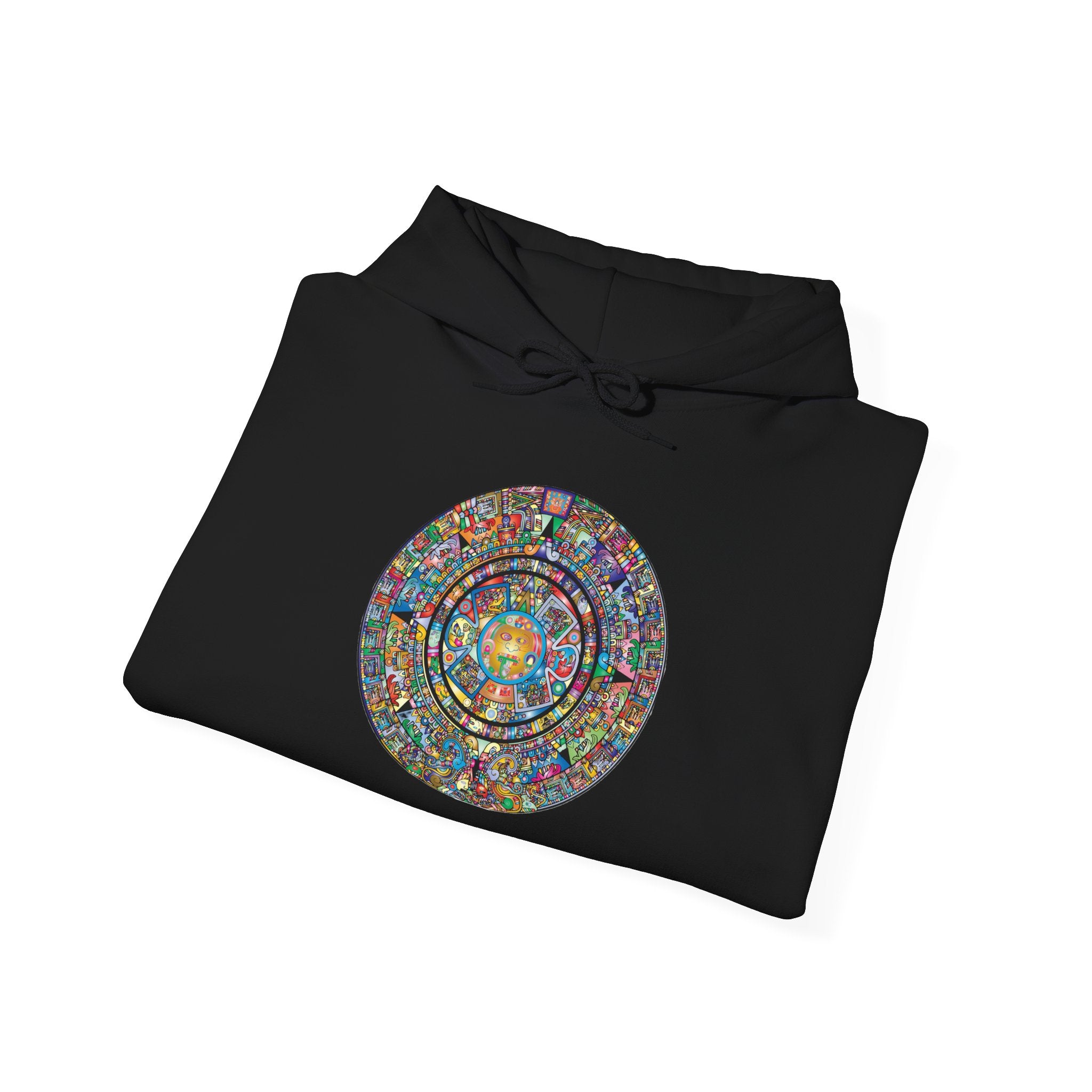 Mystic Mandala Hoodie — Colorful Spiritual Circle Graphic