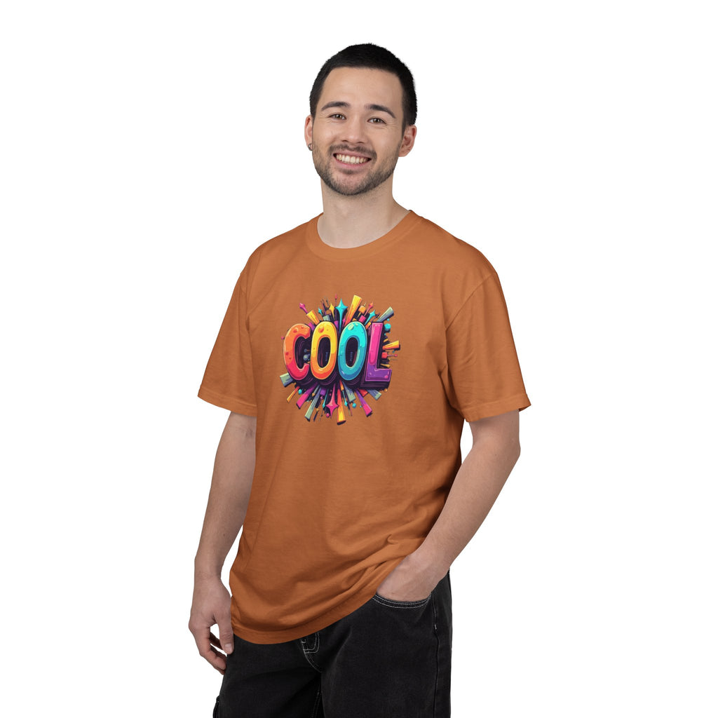 Cool Graphic T-Shirt — Colorful 3D Retro Text Tee
