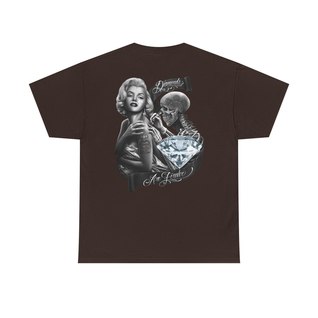Graphic Tee — Marilyn, Skull & Diamond Vintage Chicano Art Shirt