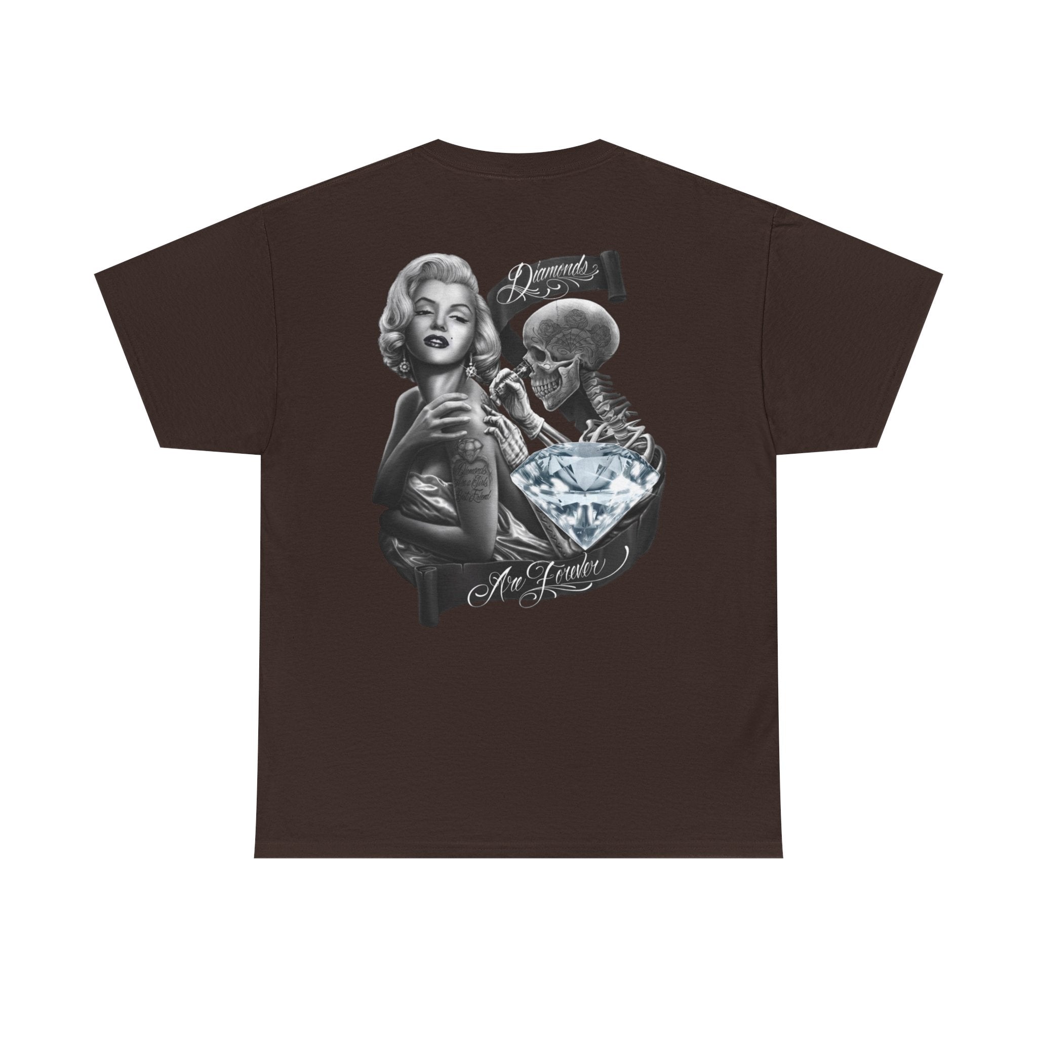 Graphic Tee — Marilyn, Skull & Diamond Vintage Chicano Art Shirt