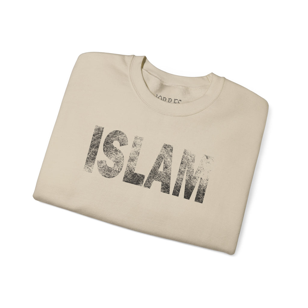 Islam Distressed Crewneck Sweatshirt — Minimal Faith Graphic Pullover