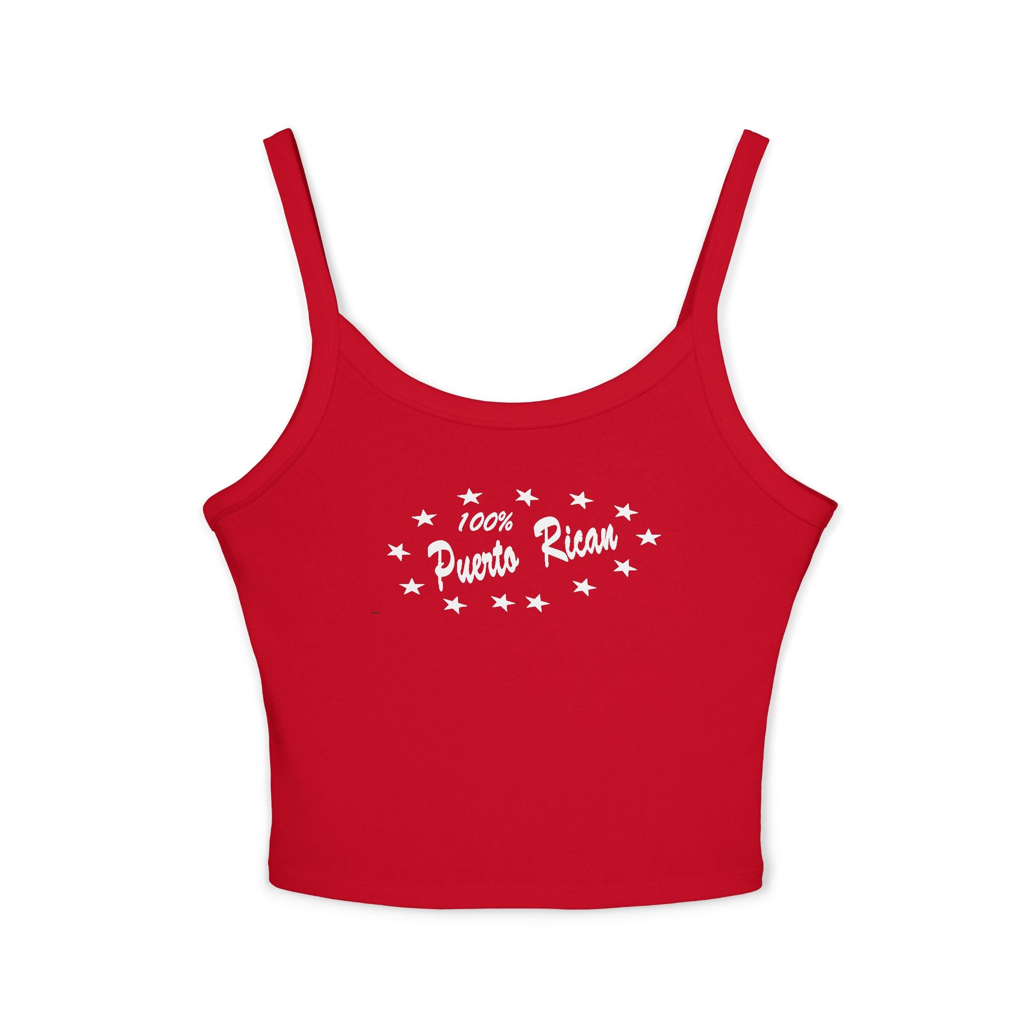 Spaghetti Tank Top — "Team Peach Rings" Retro Star Graphic