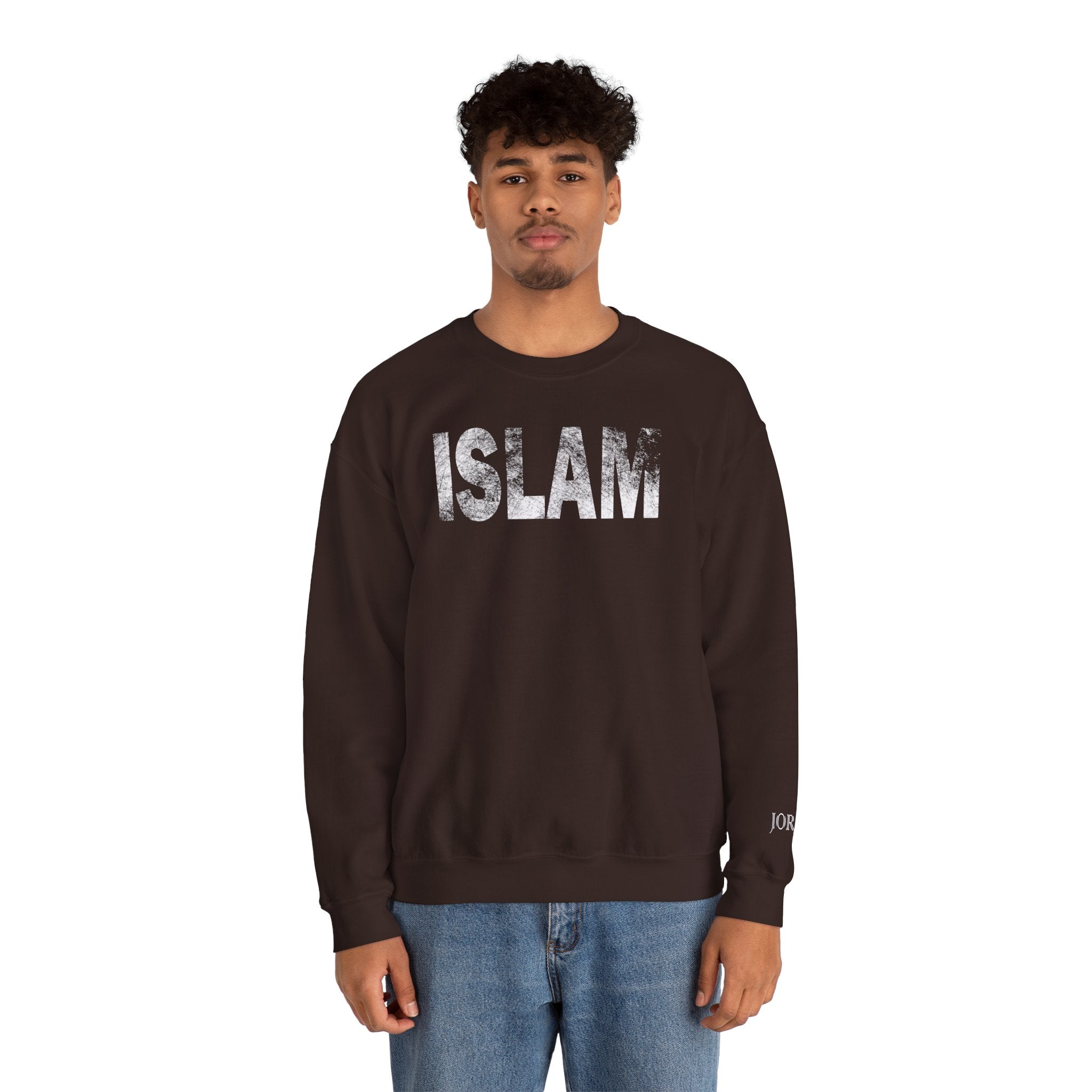 Islam Distressed Crewneck Sweatshirt — Minimal Faith Graphic Pullover