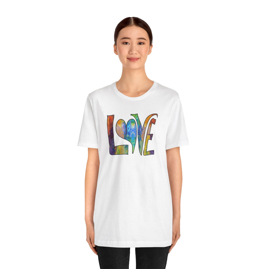 Love Rainbow T-Shirt — Colorful Heart 'LOVE' Graphic Tee