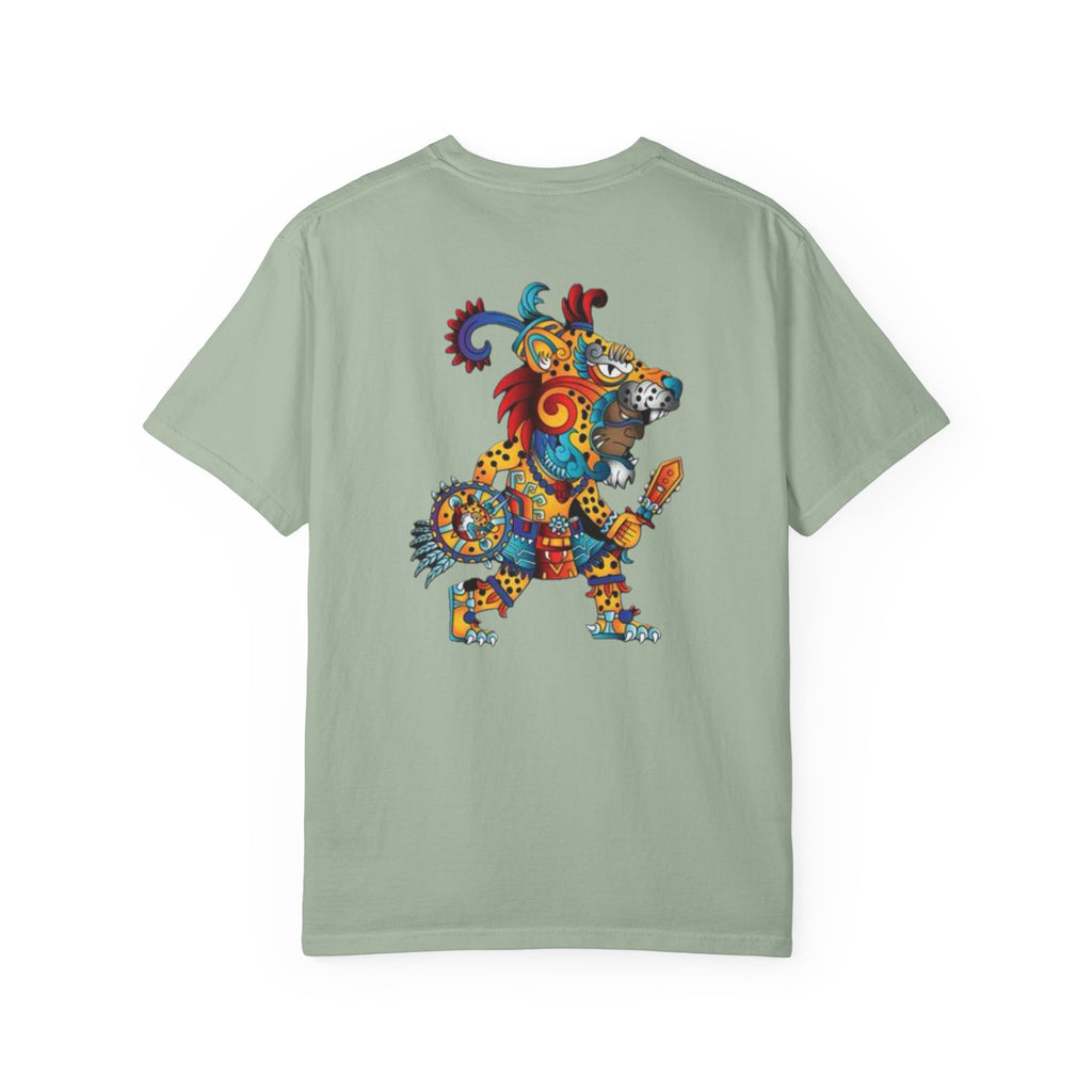 Aztec Jaguar Graphic T-Shirt — Colorful Mythic Animal Back Print