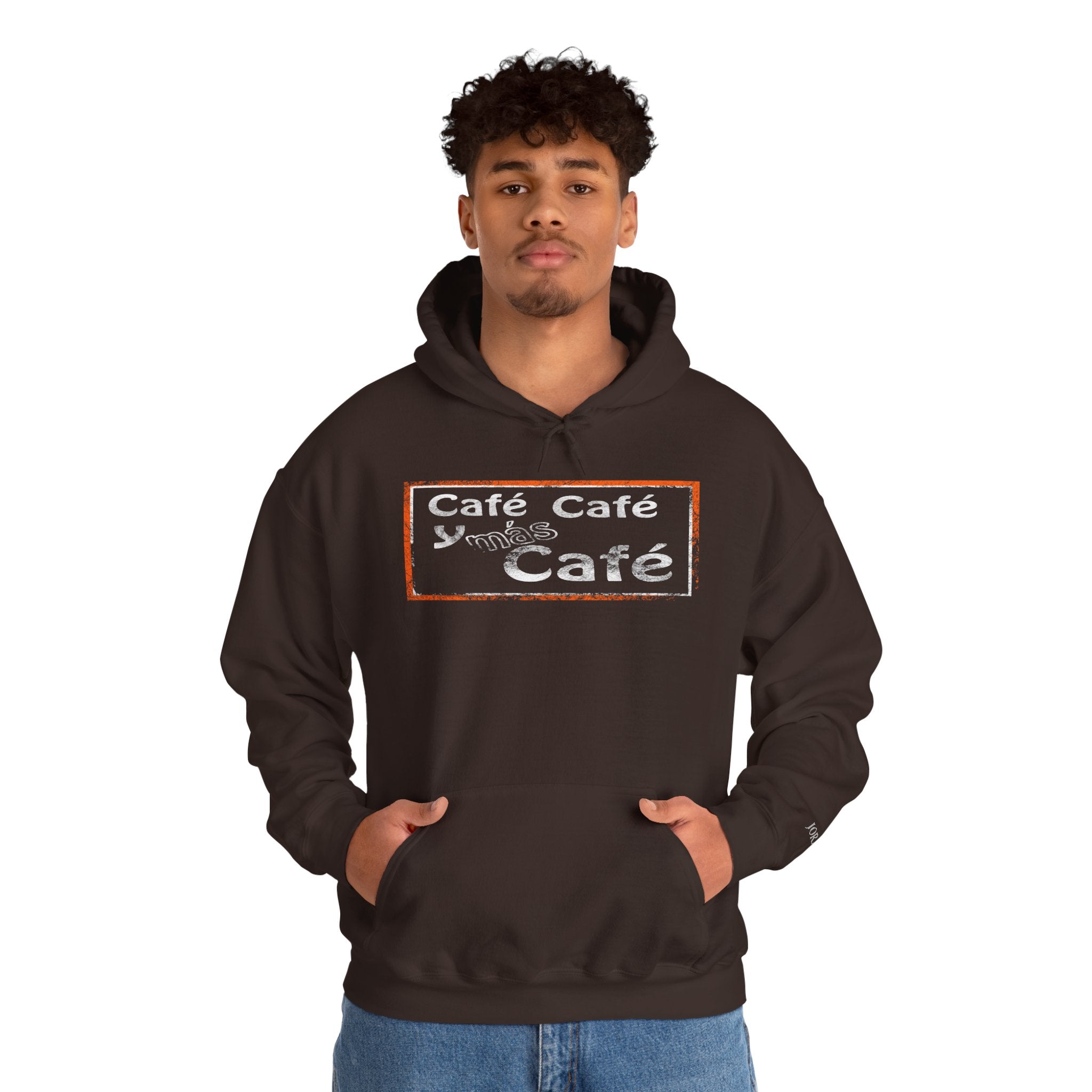 Cafe Café Hoodie — Retro Coffee Shop Logo Pullover
