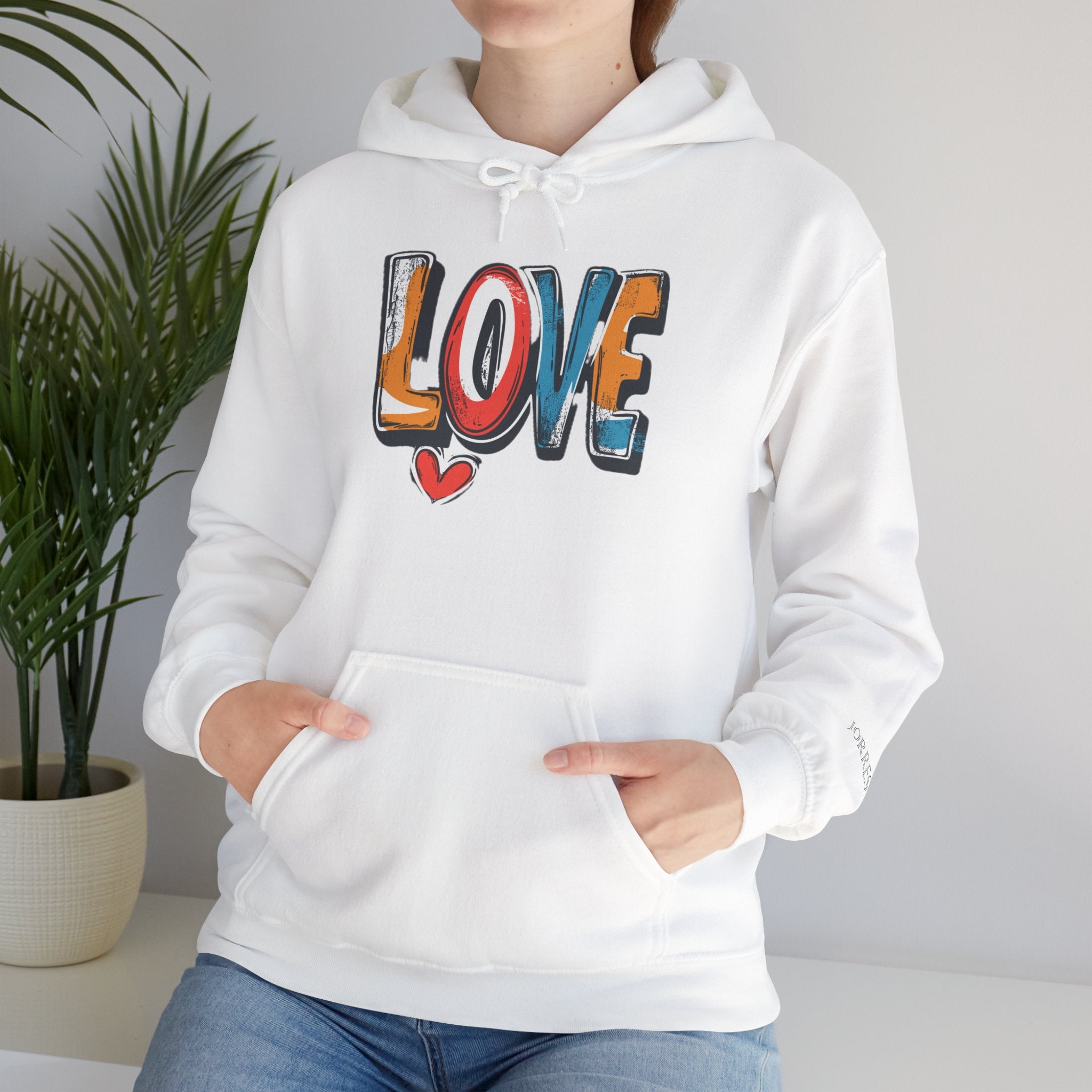 Love Graffiti Hoodie — Colorful Street Art Pullover