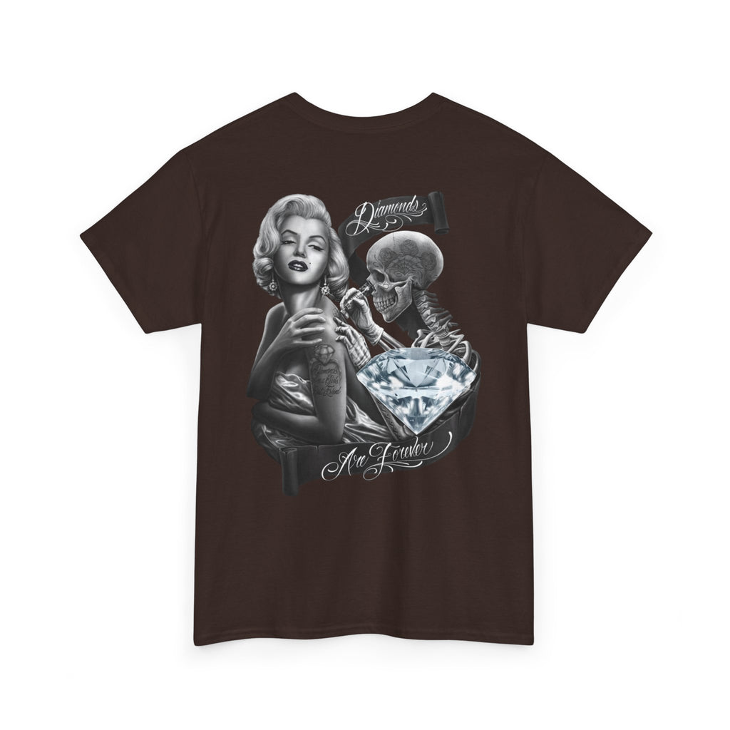 Graphic Tee — Marilyn, Skull & Diamond Vintage Chicano Art Shirt