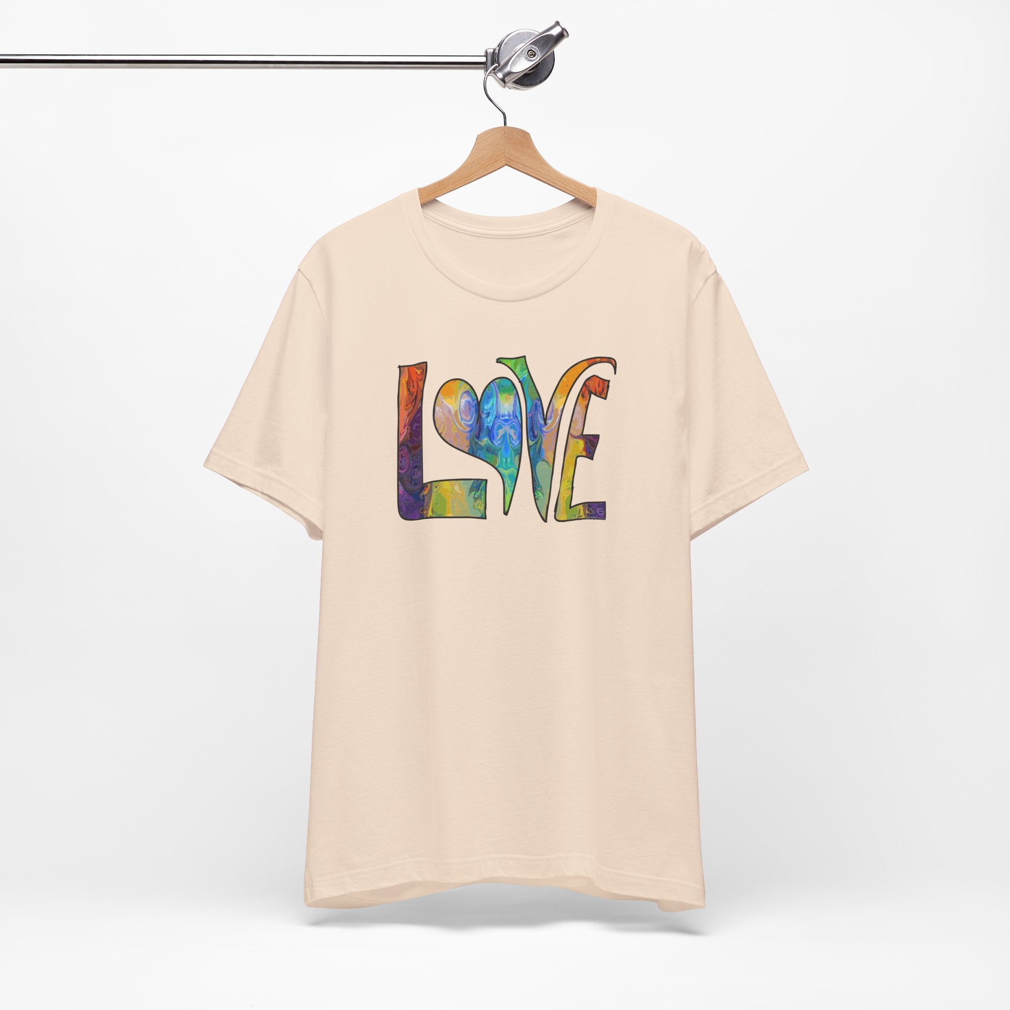 Love Rainbow T-Shirt — Colorful Heart 'LOVE' Graphic Tee