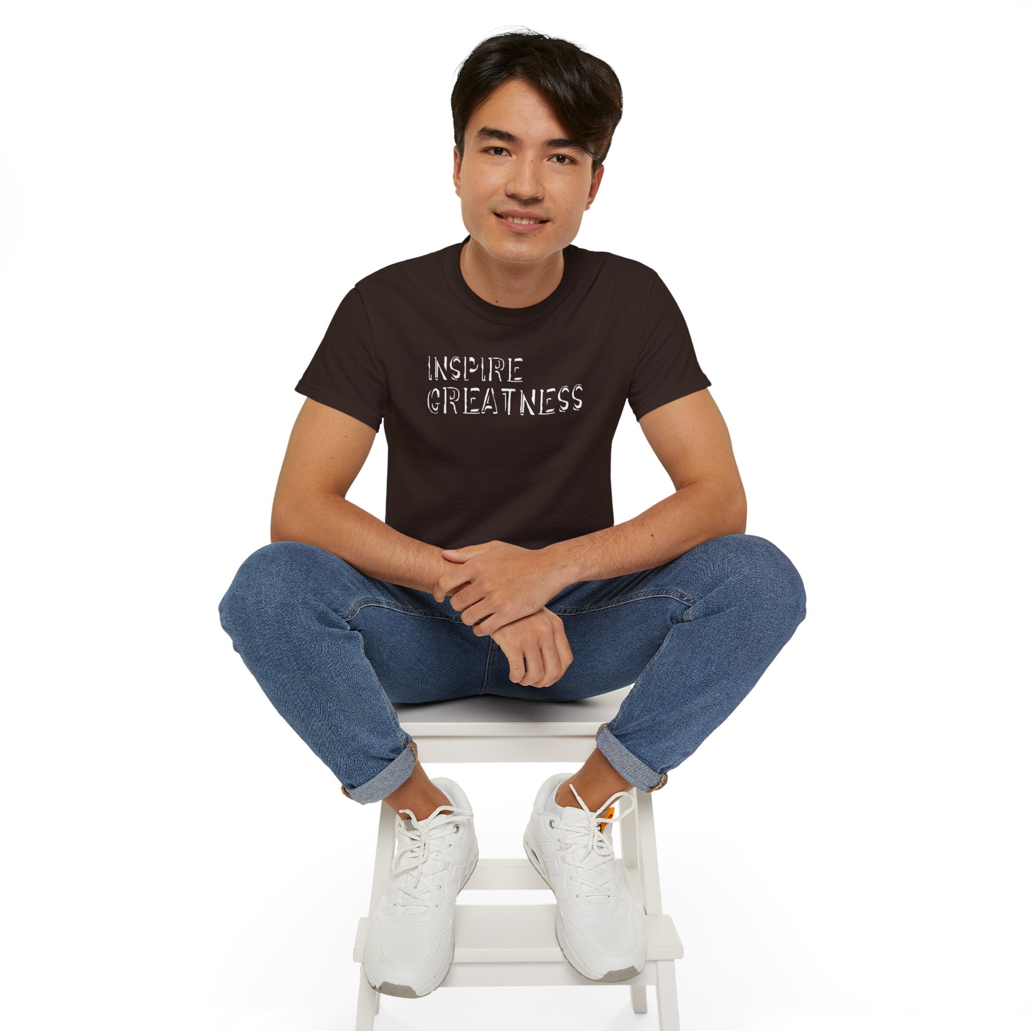 Inspire Greatness Cotton Tee — Motivational Graphic Shirt