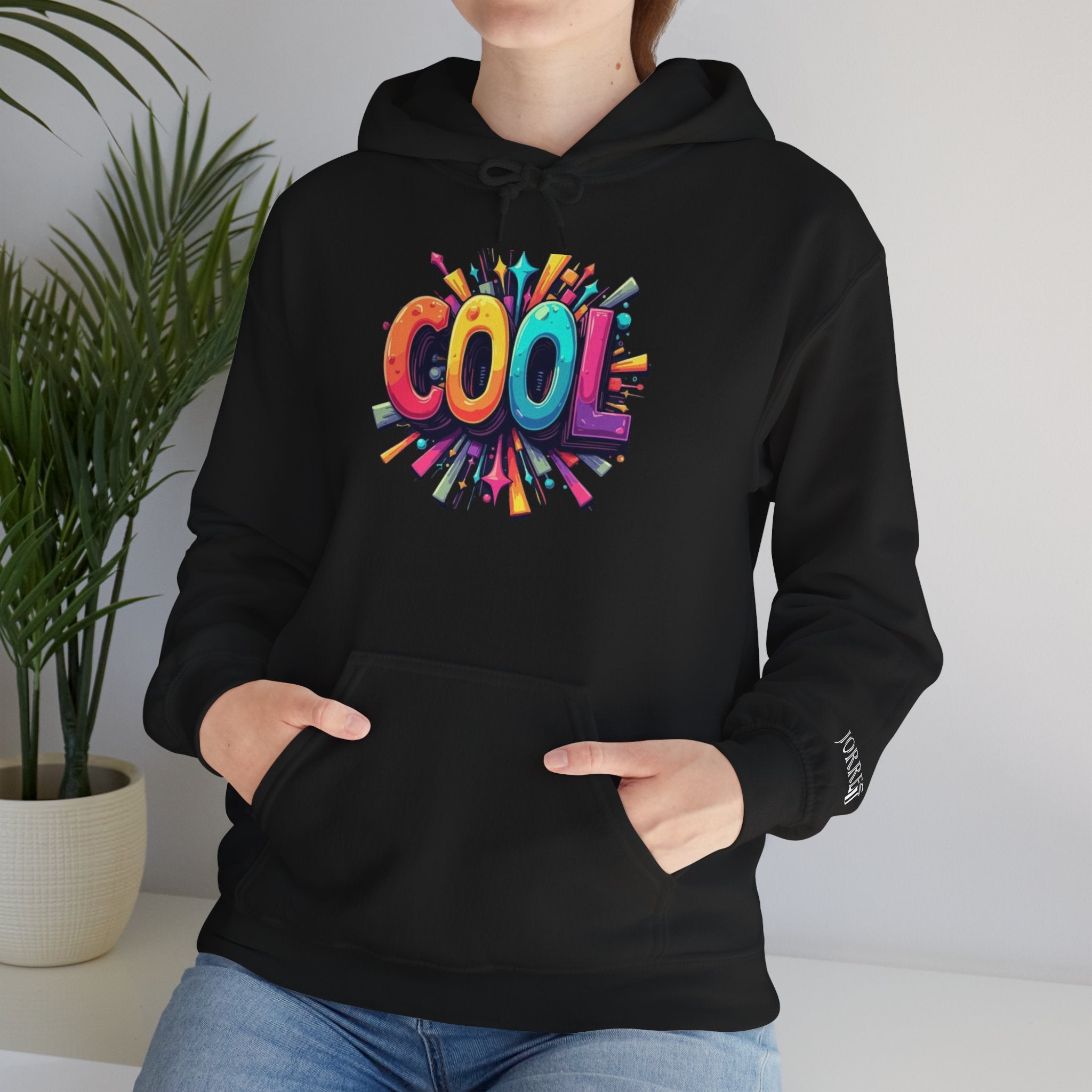 Cool Color Burst Hoodie – Graphic "COOL" Pullover