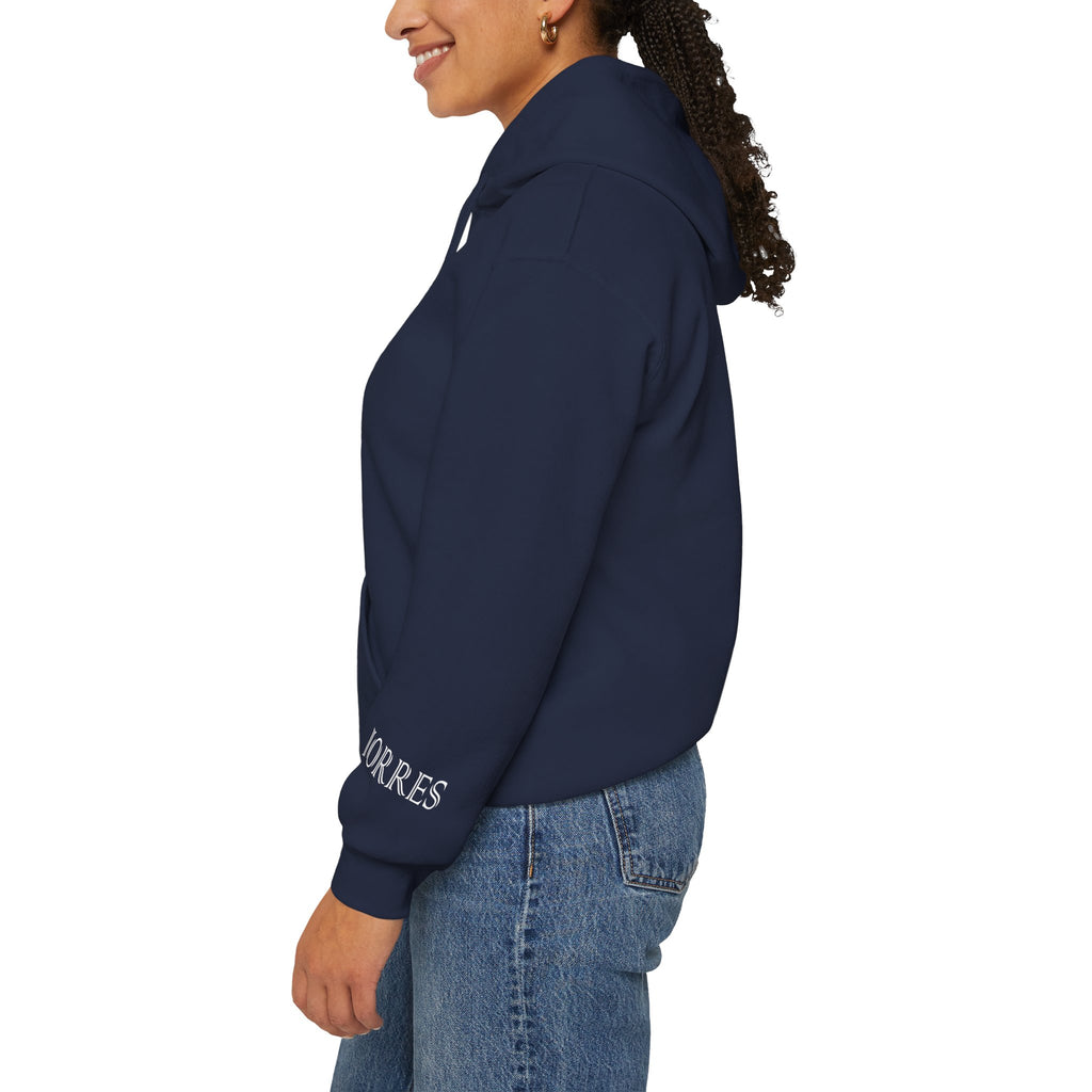 Hoodie — Minimal Black Jorres Sleeve Logo Hooded Sweatshirt