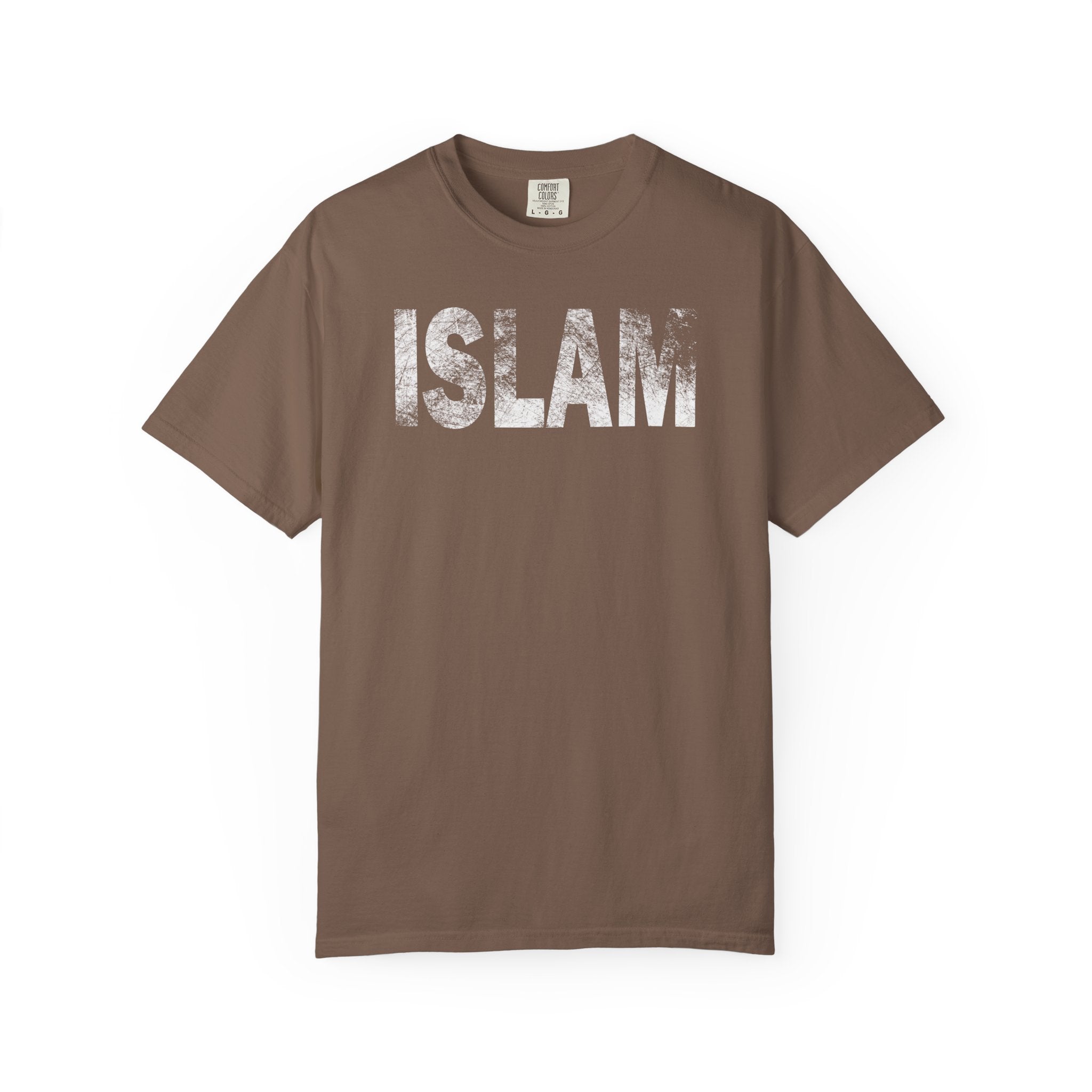 Islam Graphic T-Shirt — Distressed Block Letter Faith Tee