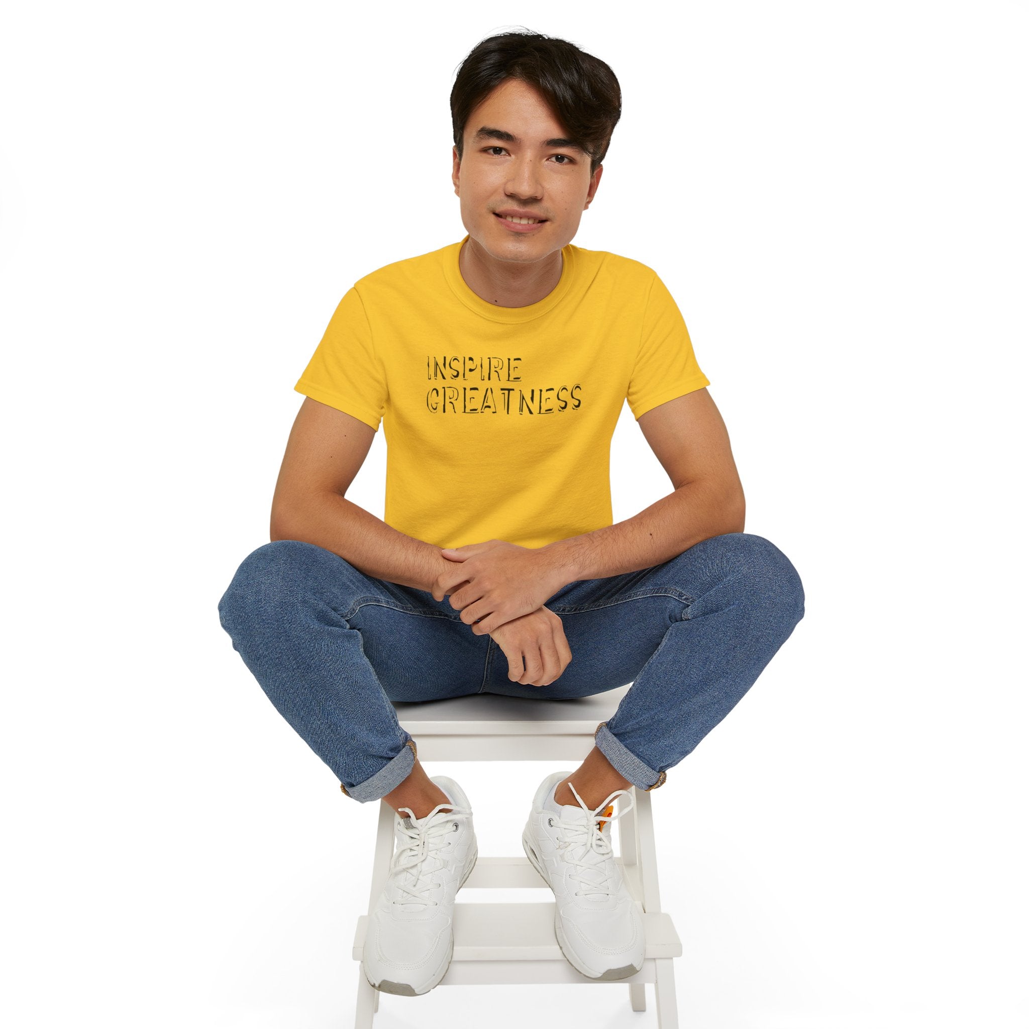 Inspire Greatness Cotton Tee — Motivational Graphic Shirt