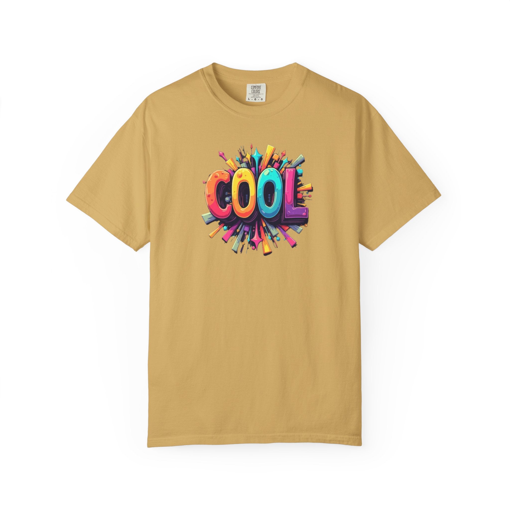 Cool Graphic T-Shirt — Colorful 3D Retro Text Tee