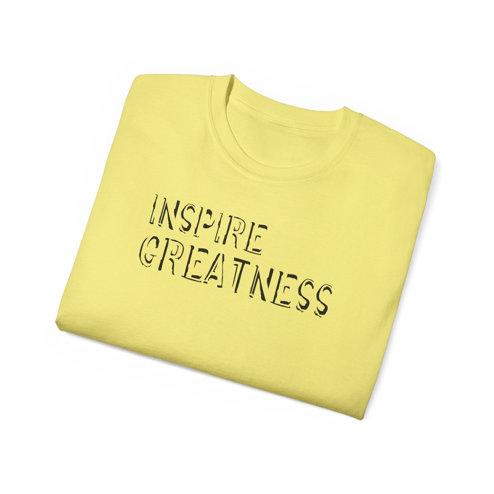 Inspire Greatness Cotton Tee — Motivational Graphic Shirt