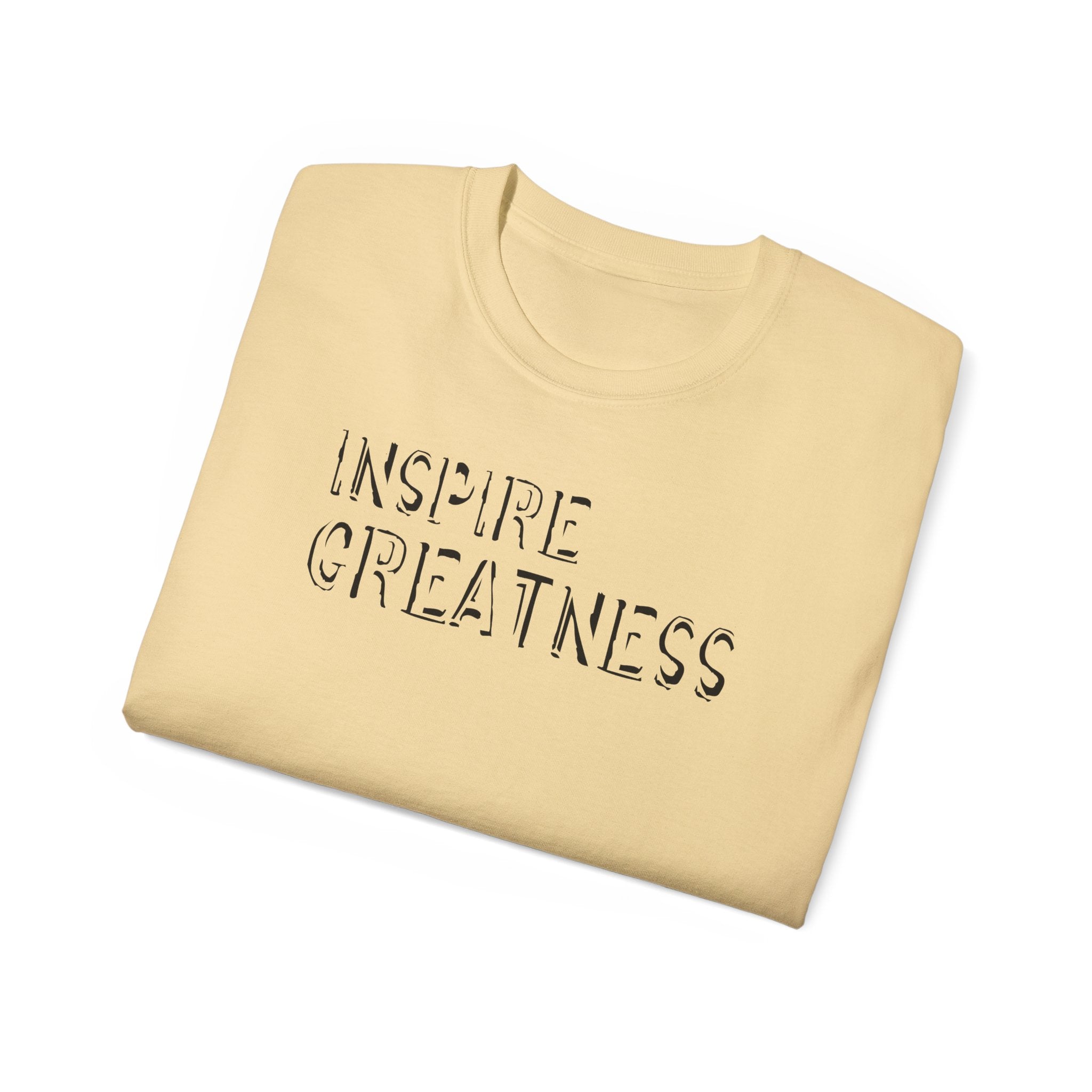 Inspire Greatness Cotton Tee — Motivational Graphic Shirt