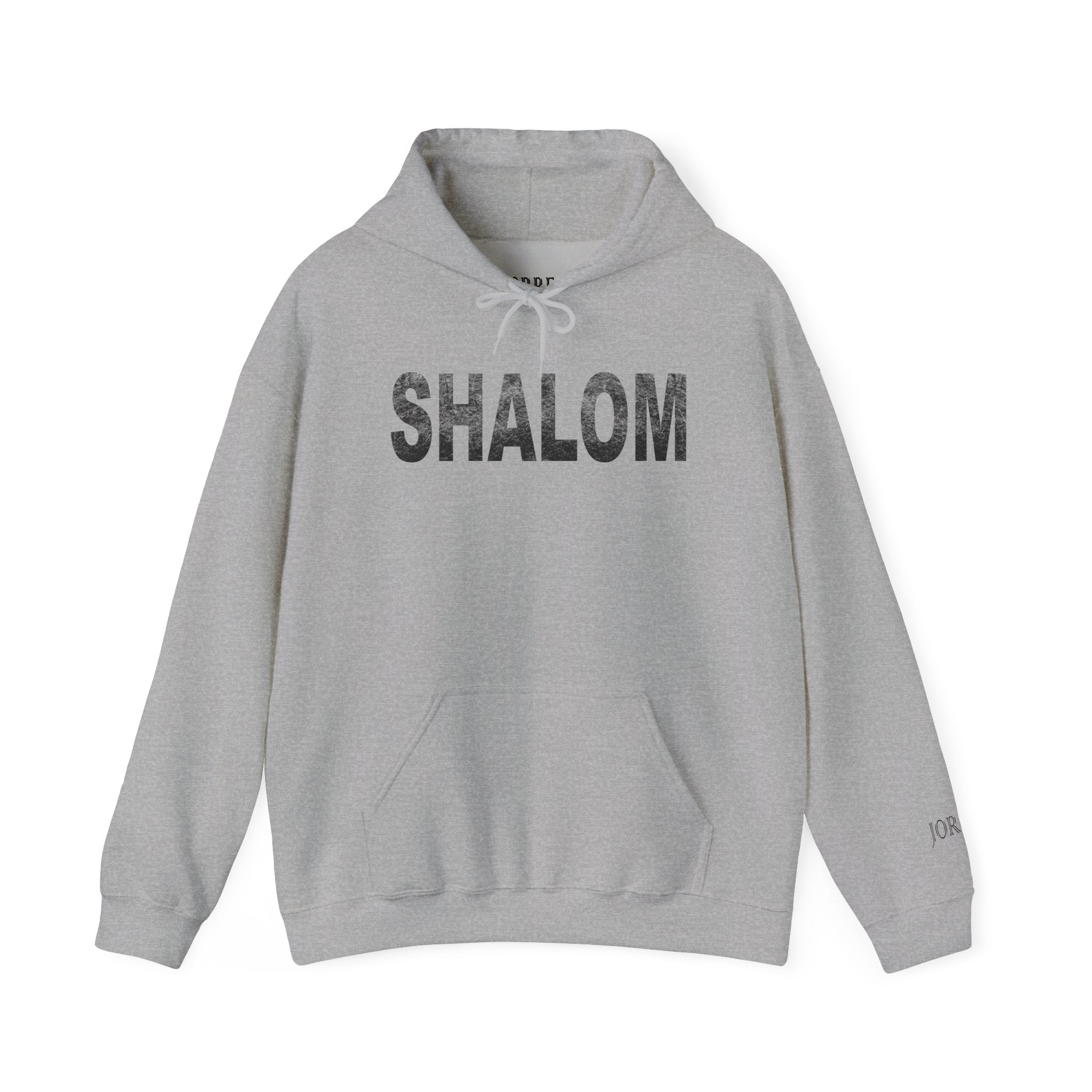 Shalom Hoodie — Cozy Hebrew Greeting Sweatshirt