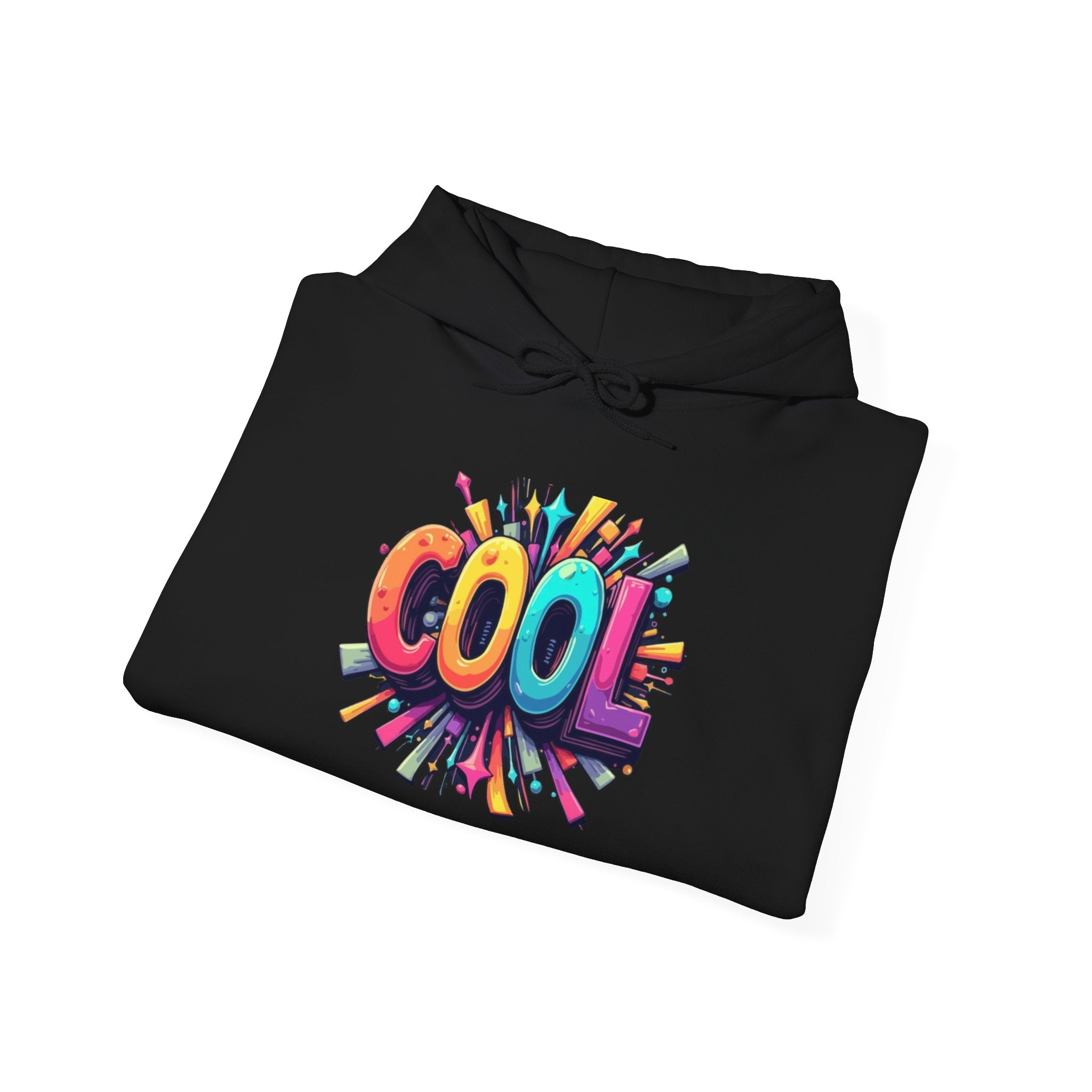Cool Color Burst Hoodie – Graphic "COOL" Pullover