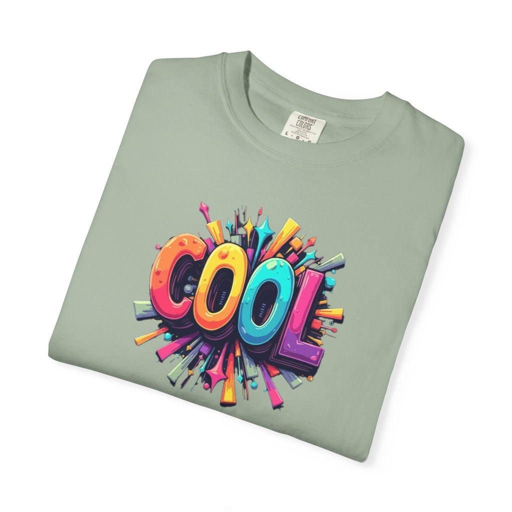 Cool Graphic T-Shirt — Colorful 3D Retro Text Tee