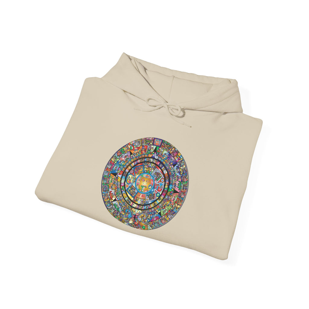 Mystic Mandala Hoodie — Colorful Spiritual Circle Graphic